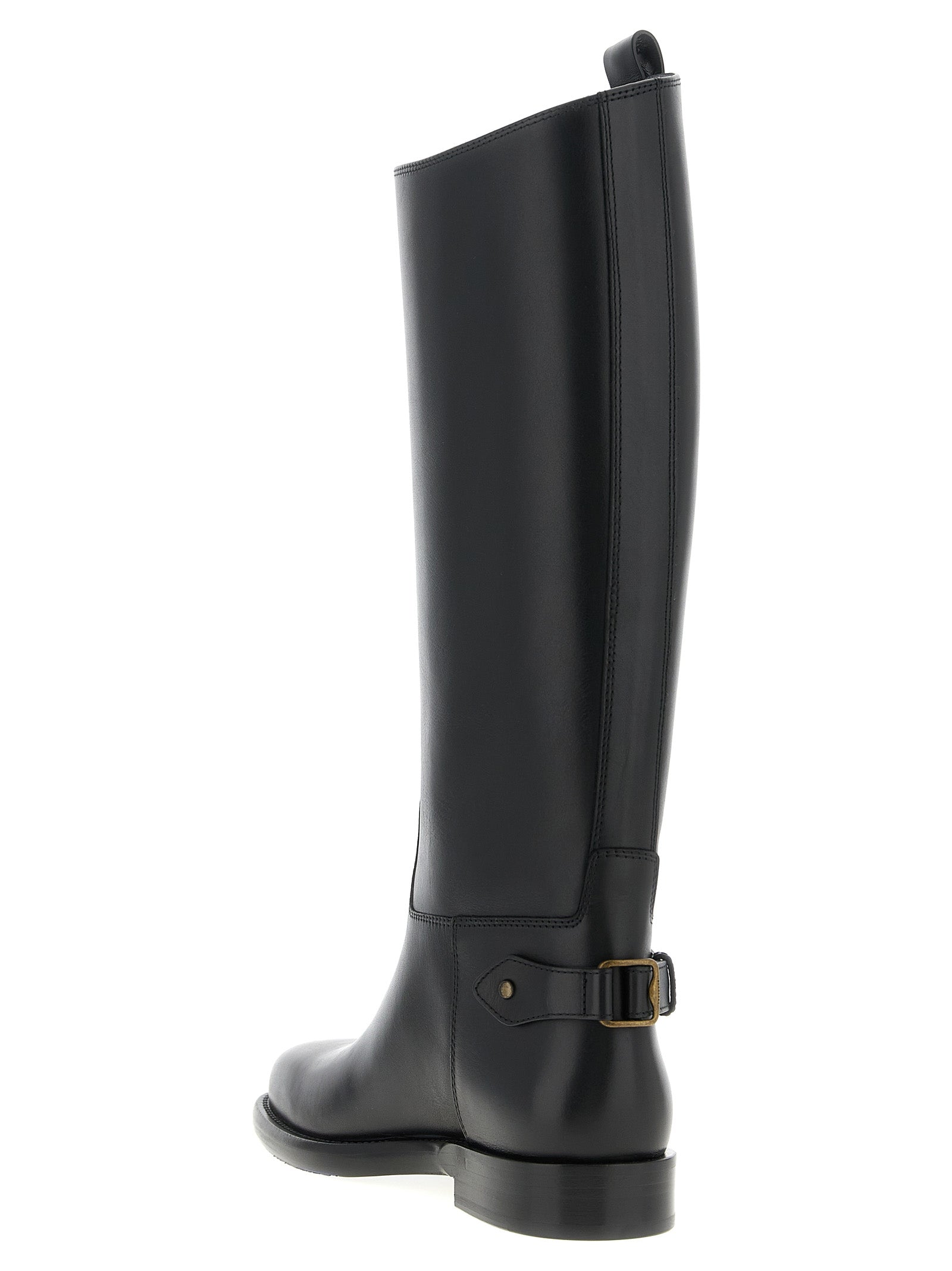 Burberry Black Cavalier Over The Knee Leather Boots