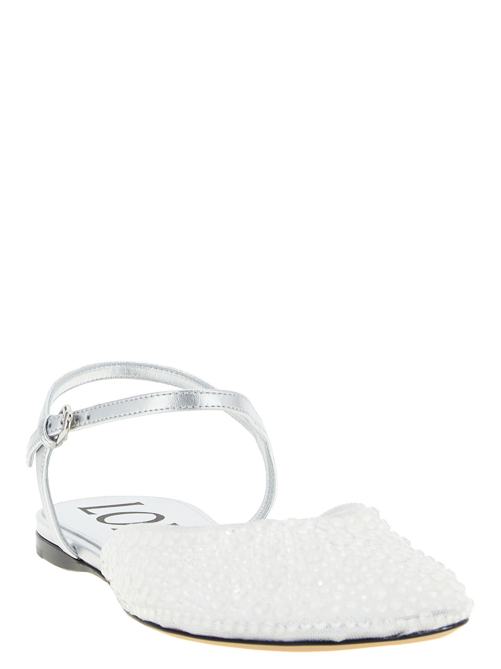 Loewe White Toy Nylon Ballet Flats