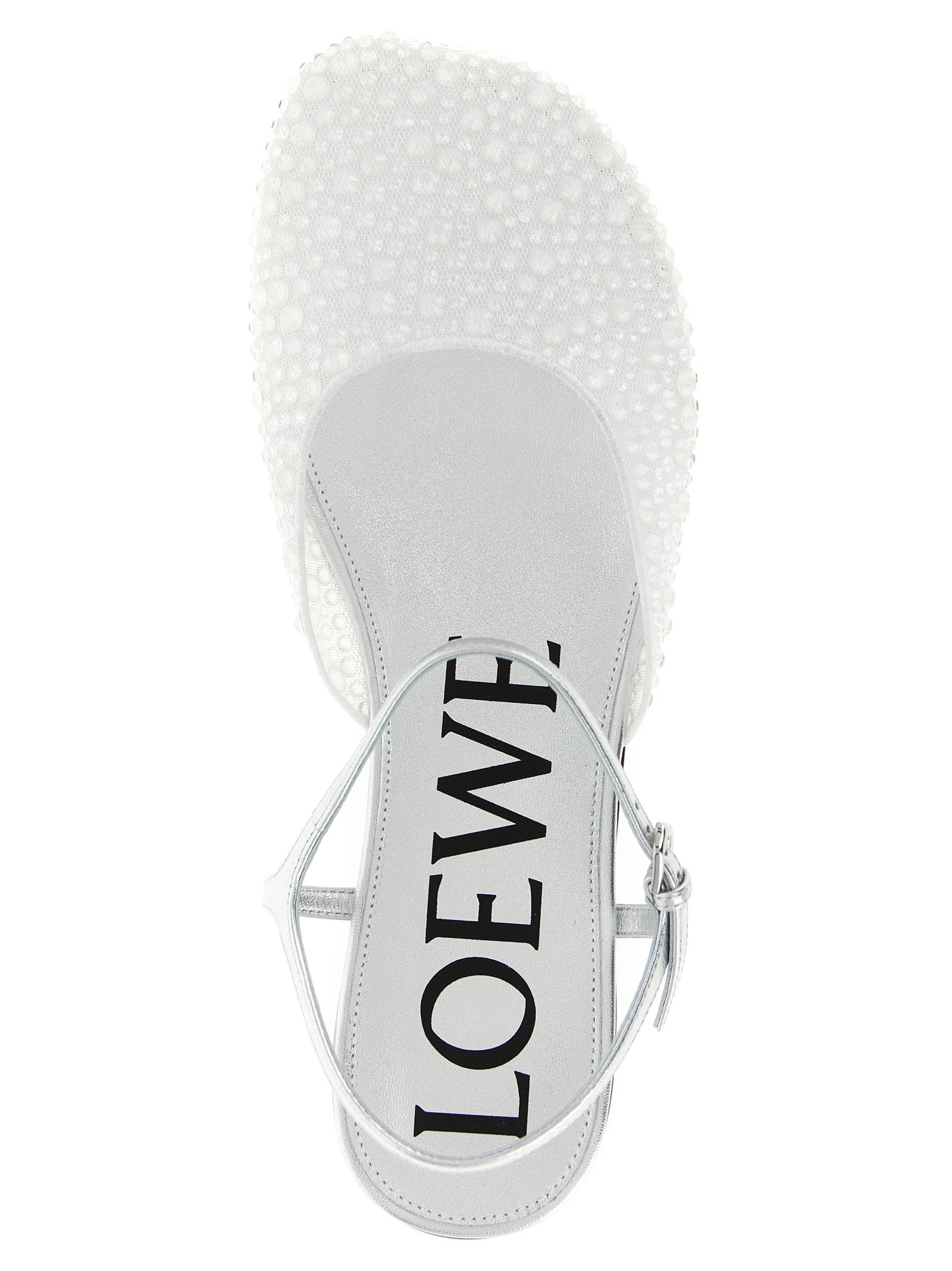 Loewe White Toy Nylon Ballet Flats
