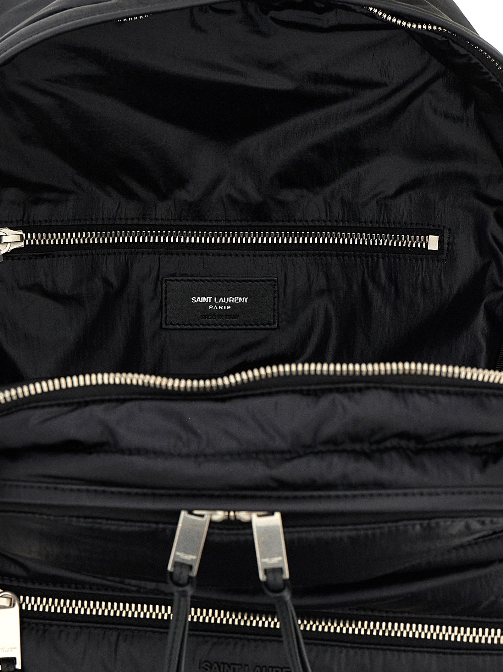 Saint Laurent Black City Backpack Calf Leather