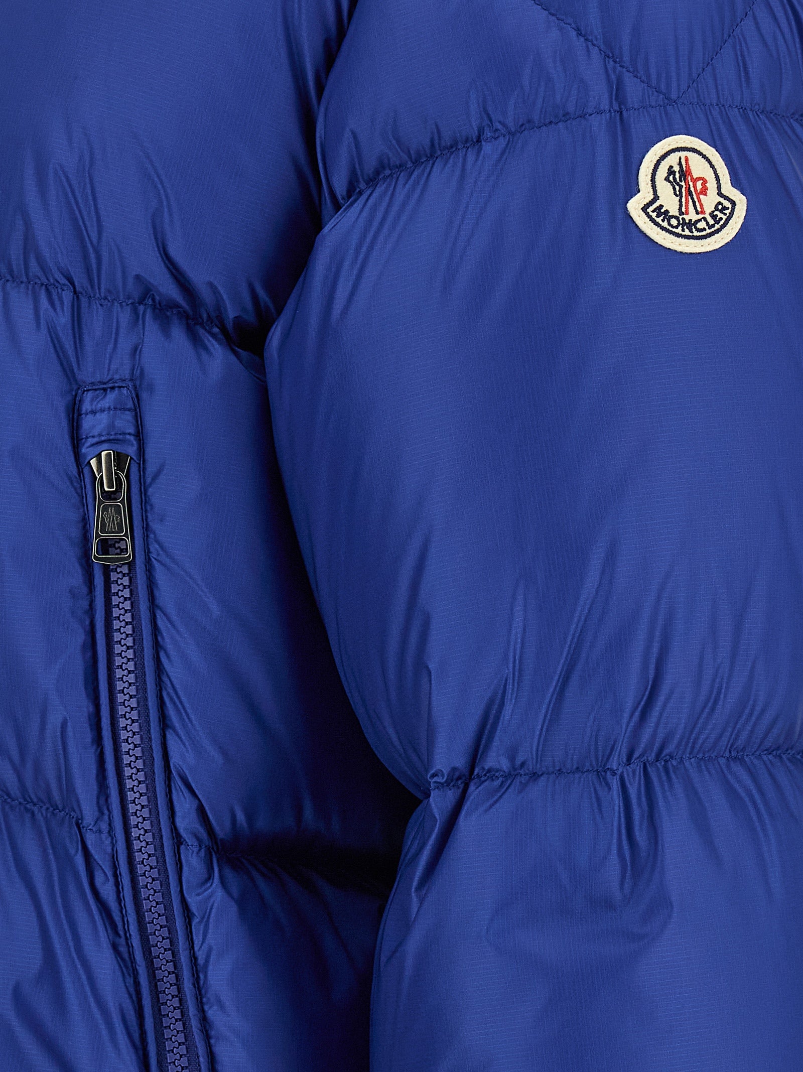 Moncler Blue Rivau Nylon Full-Length Jacket