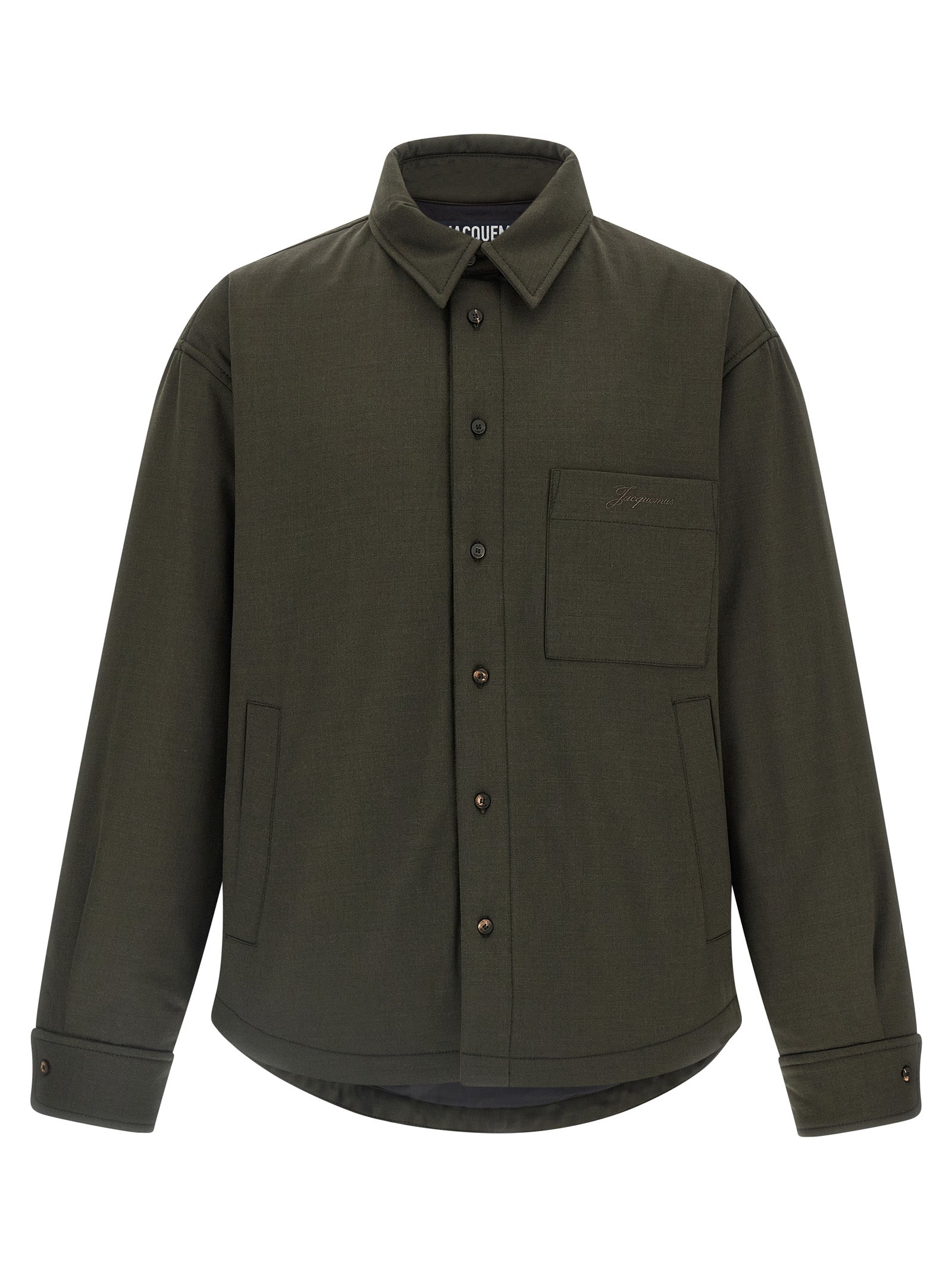 Jacquemus Green Virgin Wool Shell Jacket