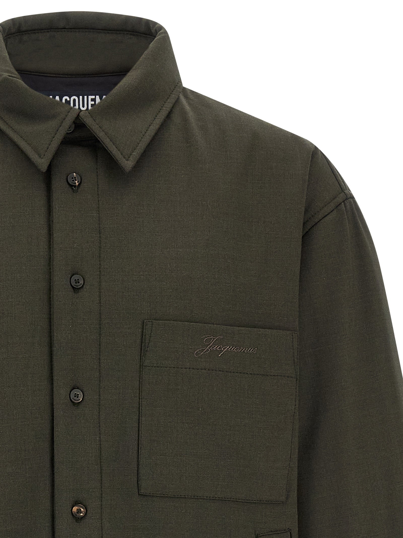 Jacquemus Green Virgin Wool Shell Jacket