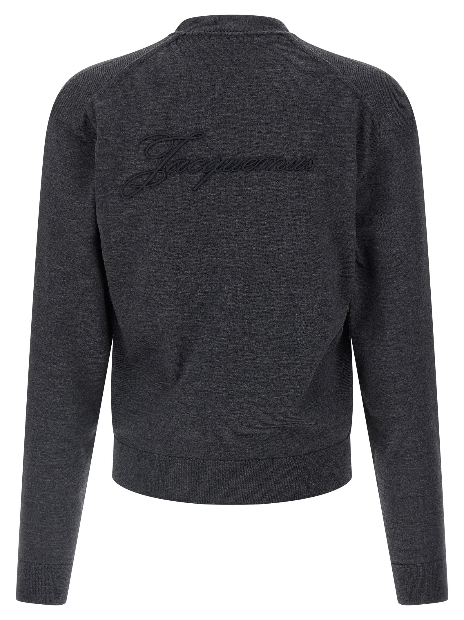 Jacquemus Gray Le Cardigan Merino Wool Cardigan