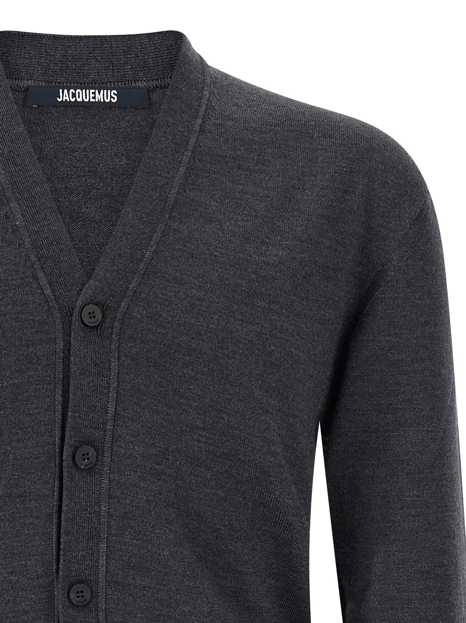 Jacquemus Gray Le Cardigan Merino Wool Cardigan