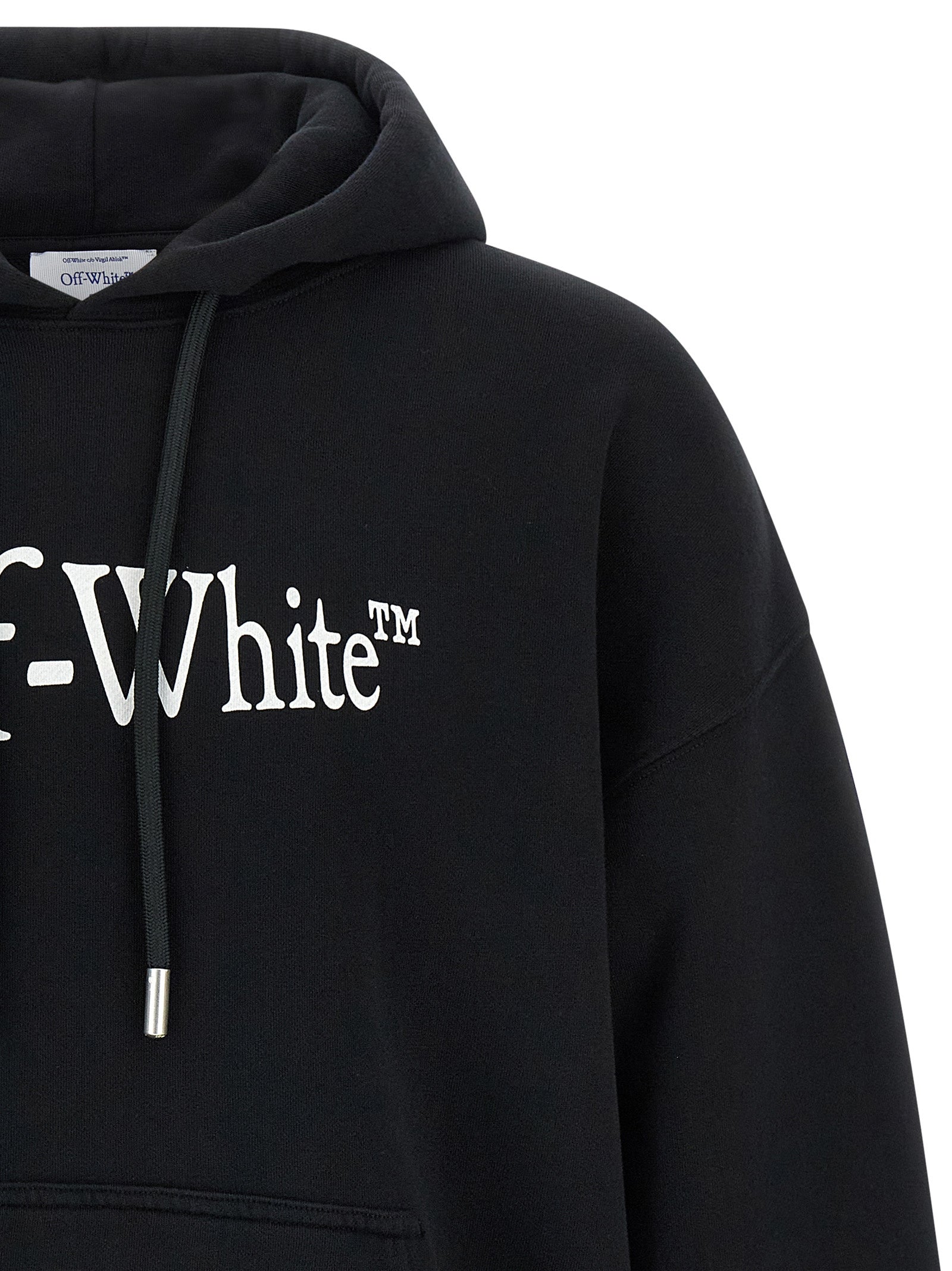 Off-White White Black Run Arrow Cotton Sweatshirt