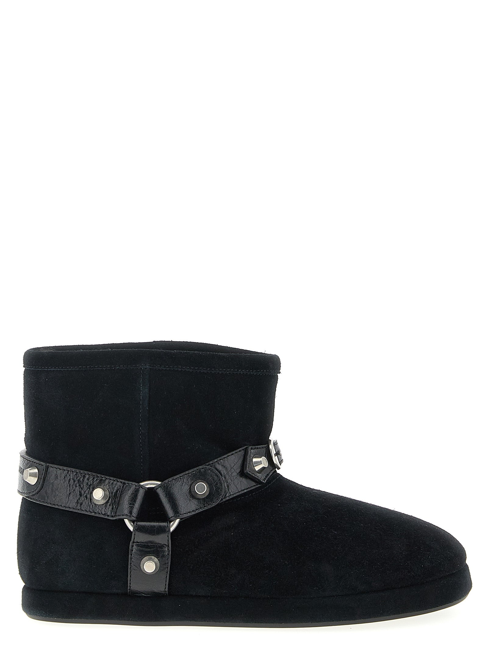 Balenciaga Black Alaska Soft Ankle Boots Calf Leather Lambskin
