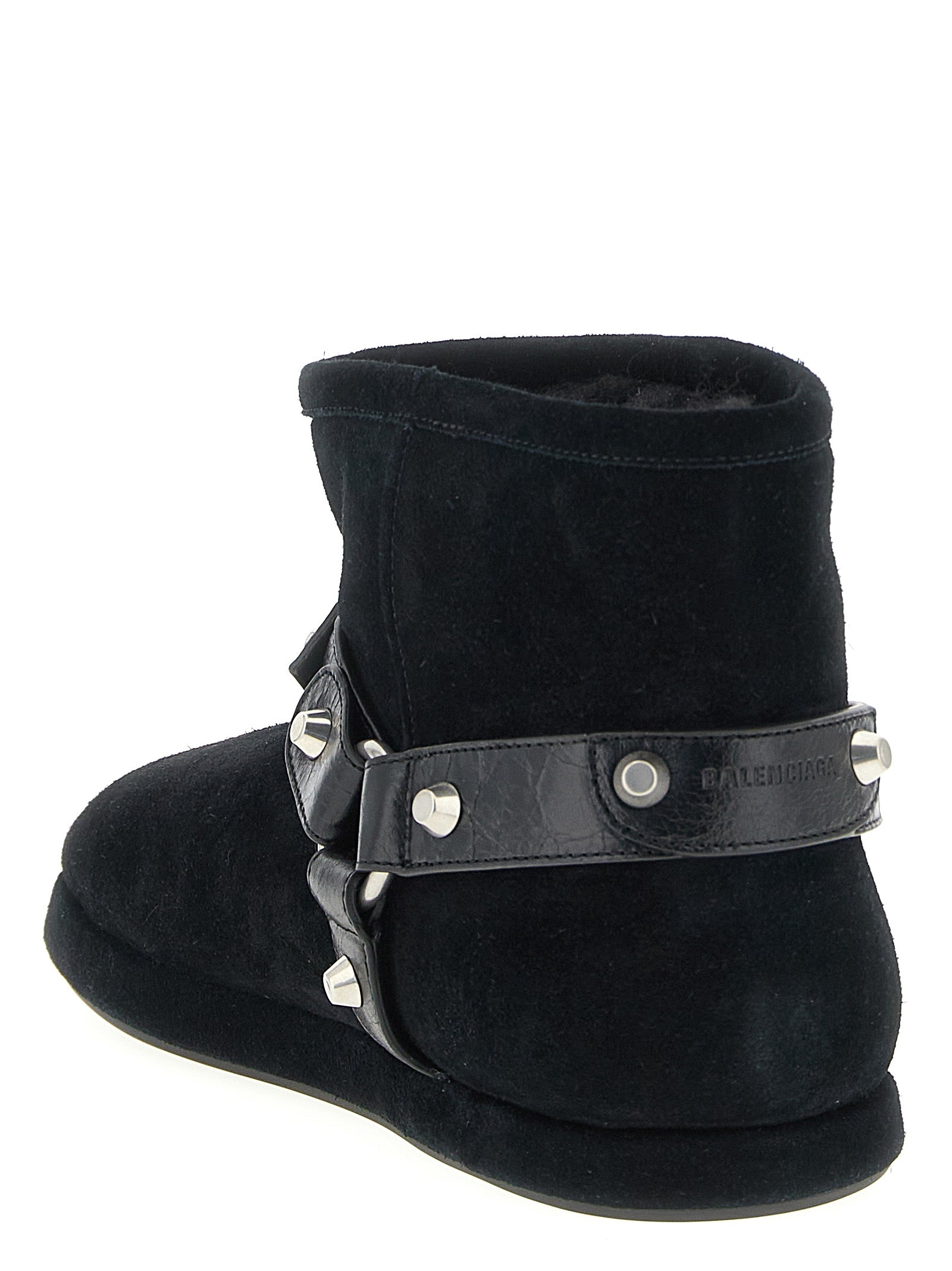 Balenciaga Black Alaska Soft Ankle Boots Calf Leather Lambskin