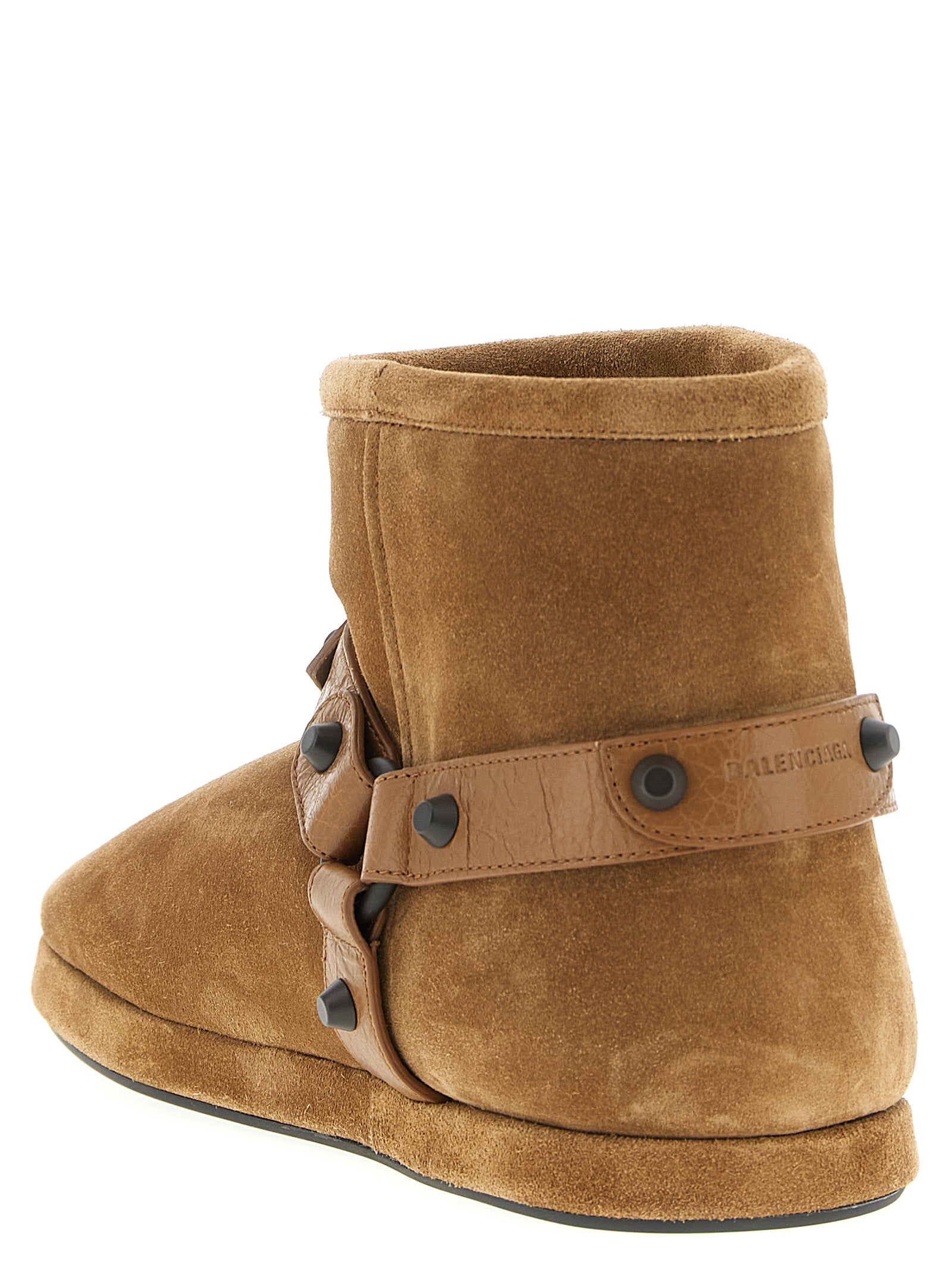 Balenciaga Beige Alaska Soft Ankle Boots Calf Leather Lambskin