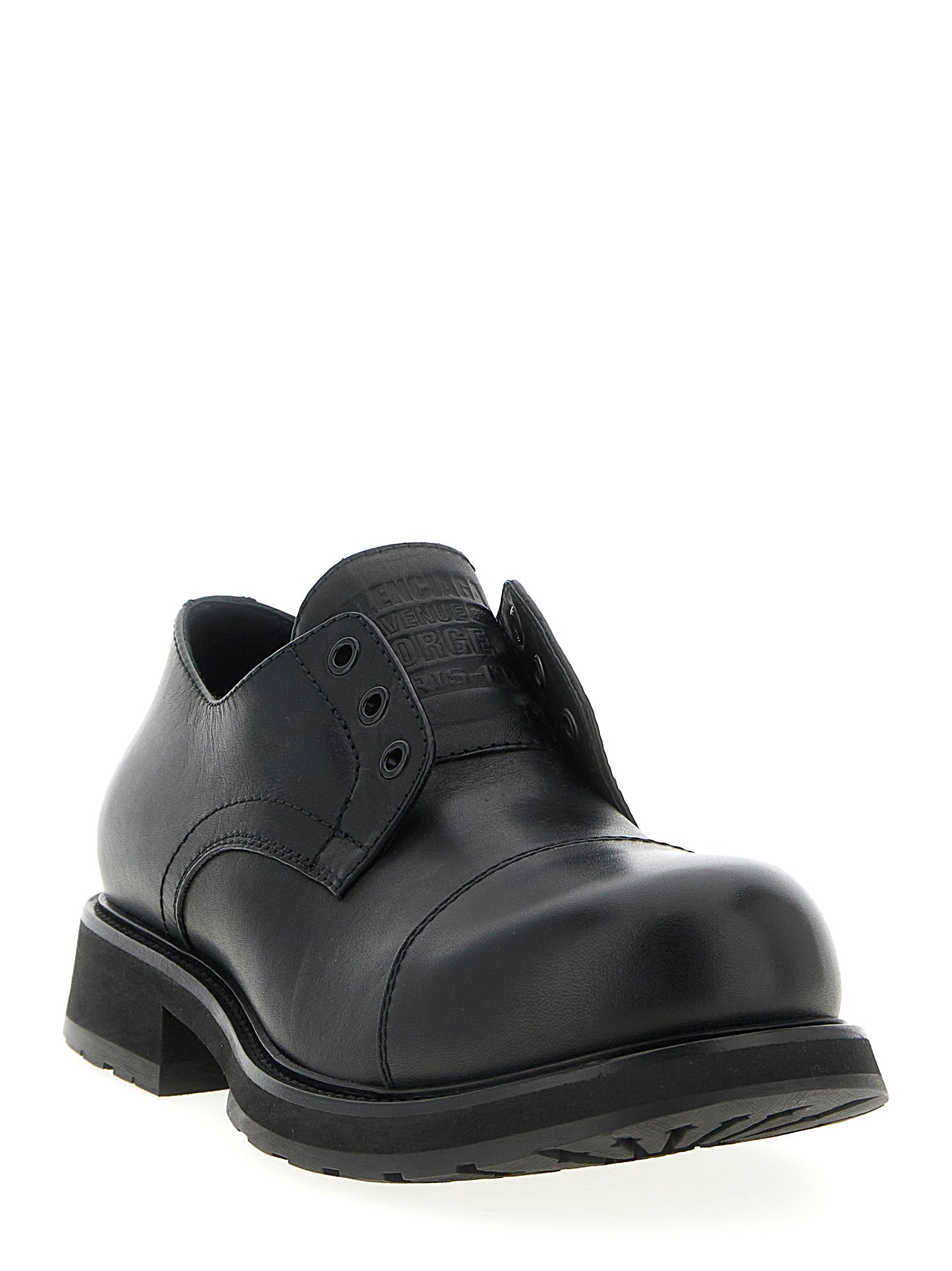 Balenciaga Black Derby Truck Leather Loafers