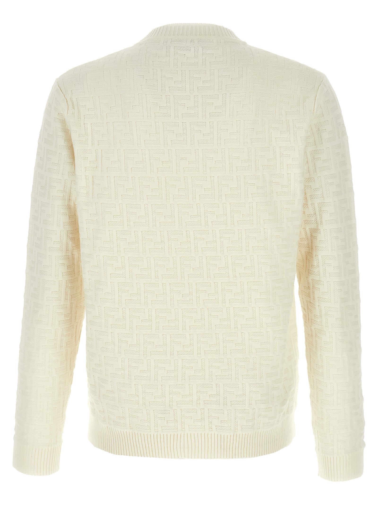 Fendi White Zucca Cotton Cardigan