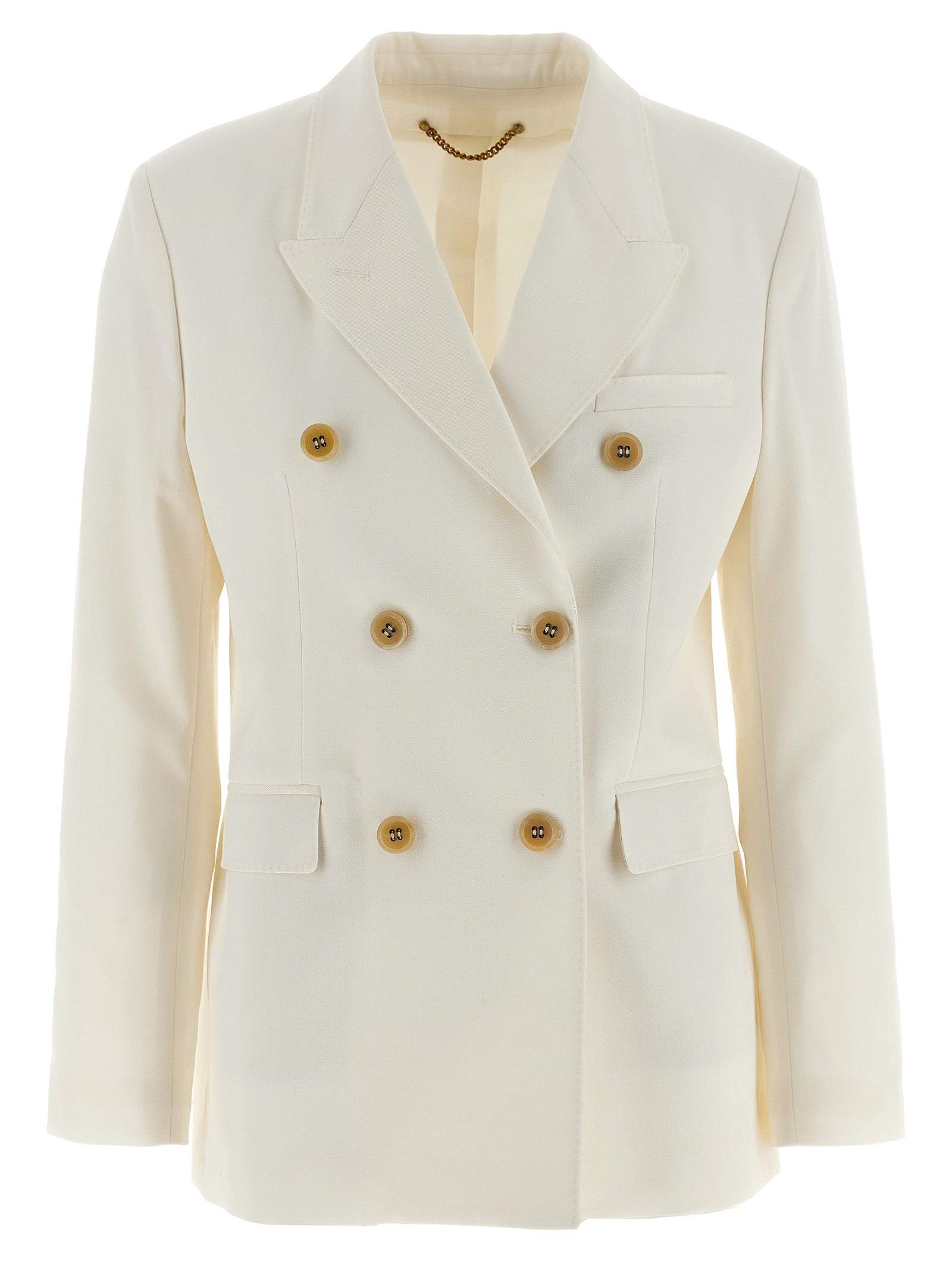 Golden Goose White Diva Blazer Virgin Wool Blend