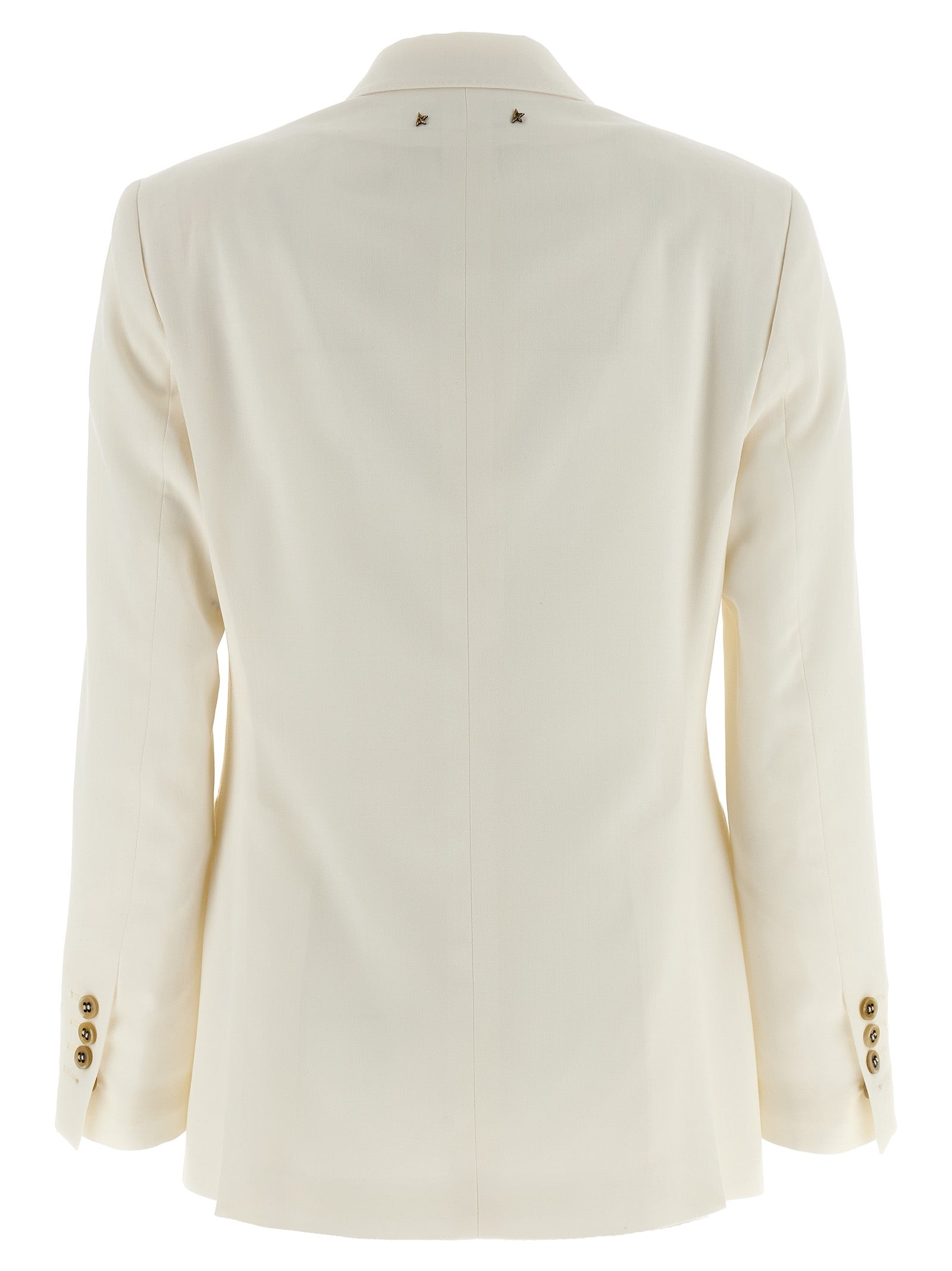 Golden Goose White Diva Blazer Virgin Wool Blend