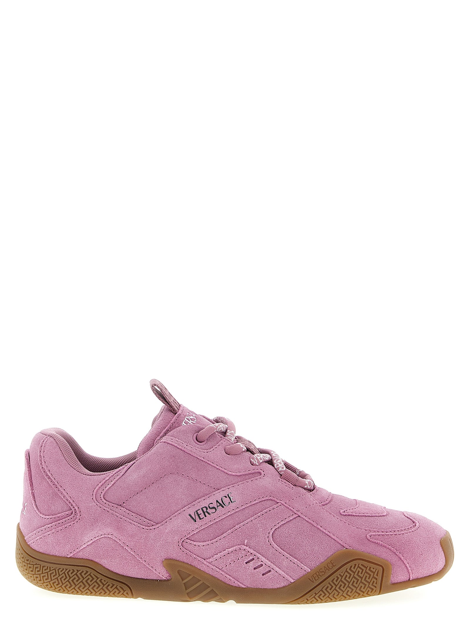 Versace Pink Galaxia Calf Leather Sneakers