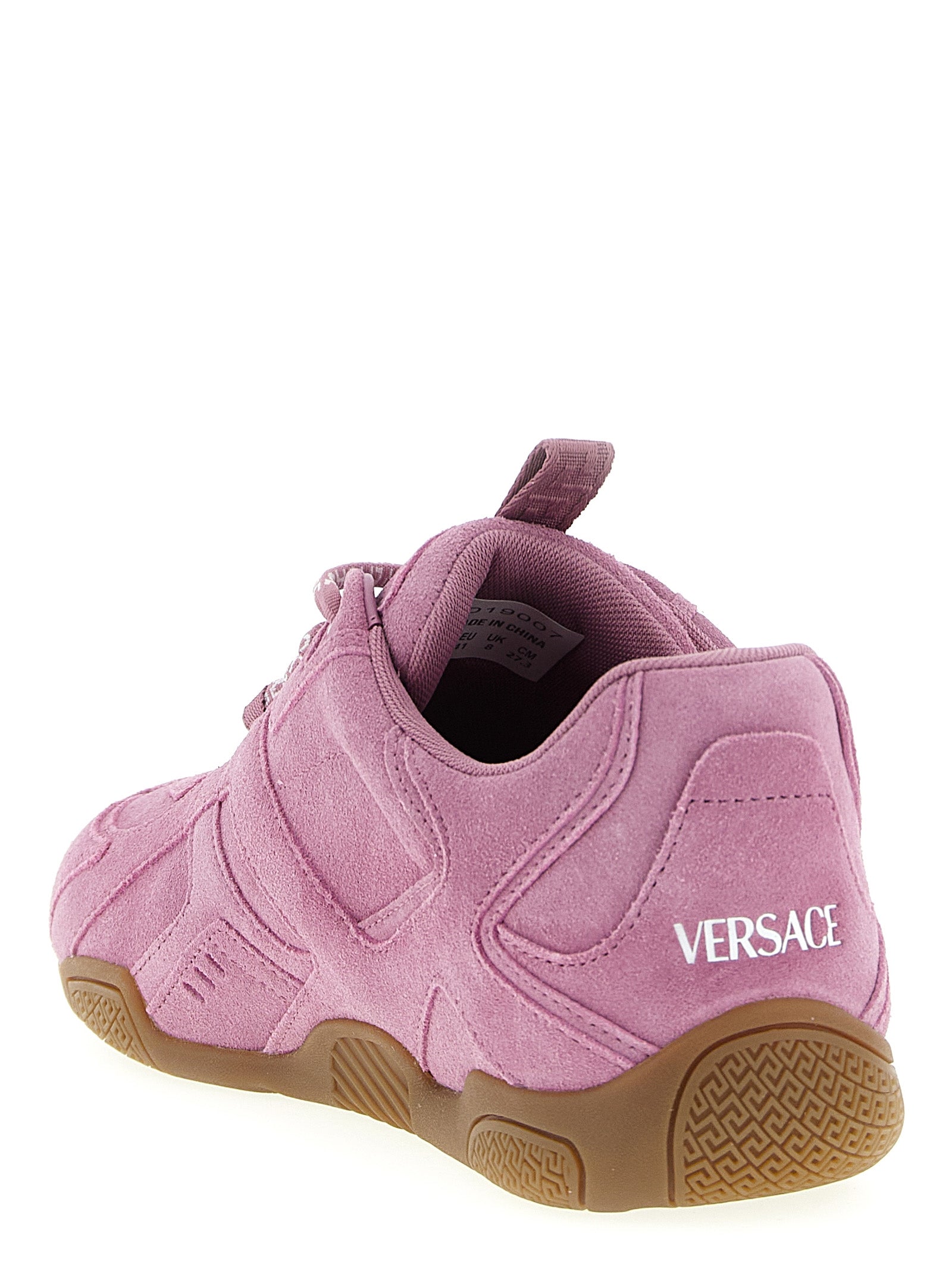 Versace Pink Galaxia Calf Leather Sneakers