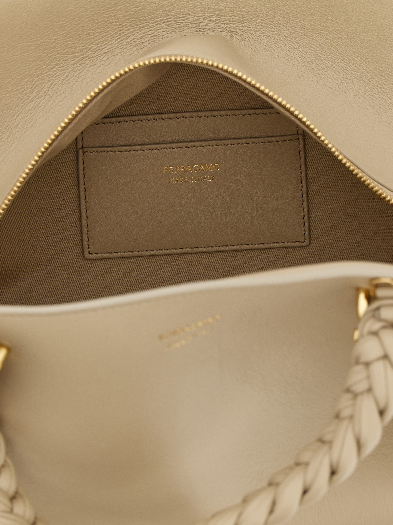 Ferragamo Gray Handbag Calf Leather