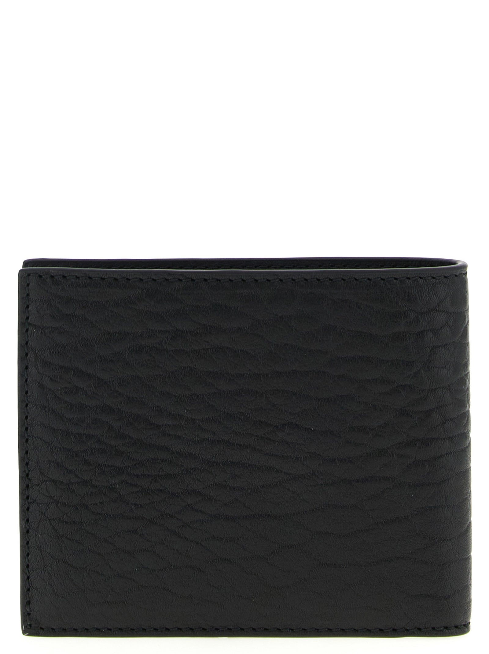 Ferragamo Black Gancini Calf Leather Wallet