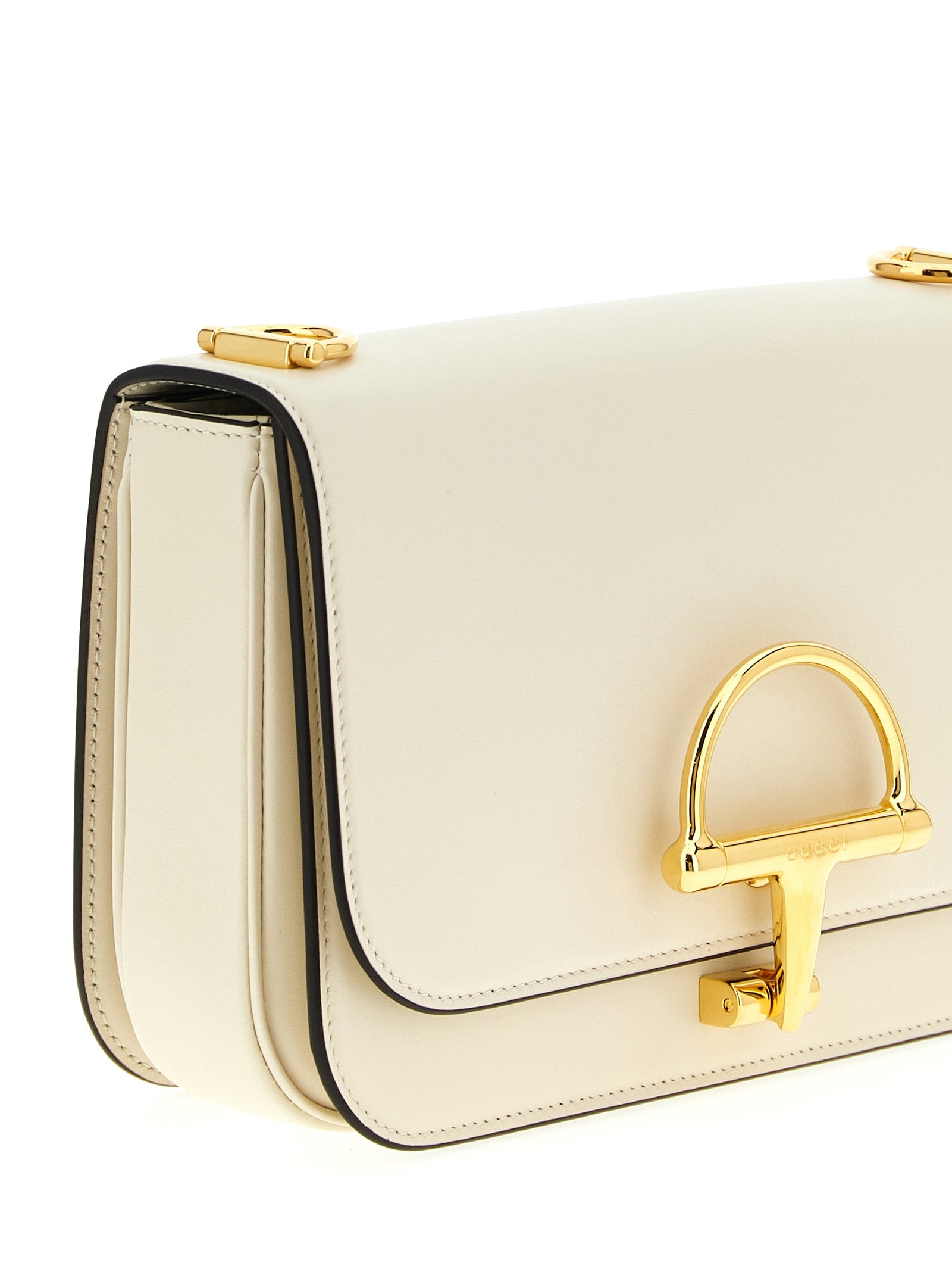 Gucci White Siena Shoulder Bag Calf Leather