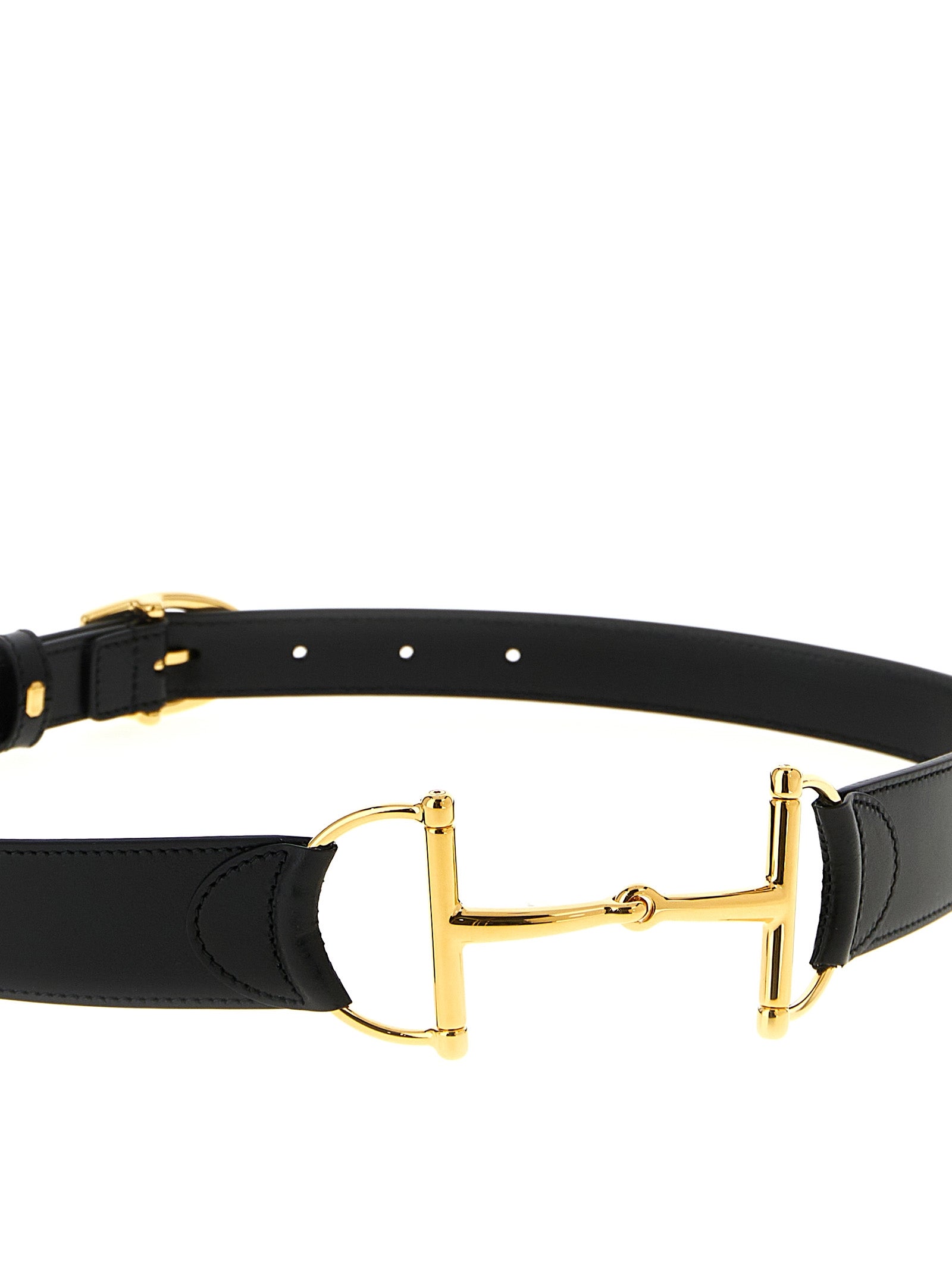 Gucci Black Leather Regular Belt