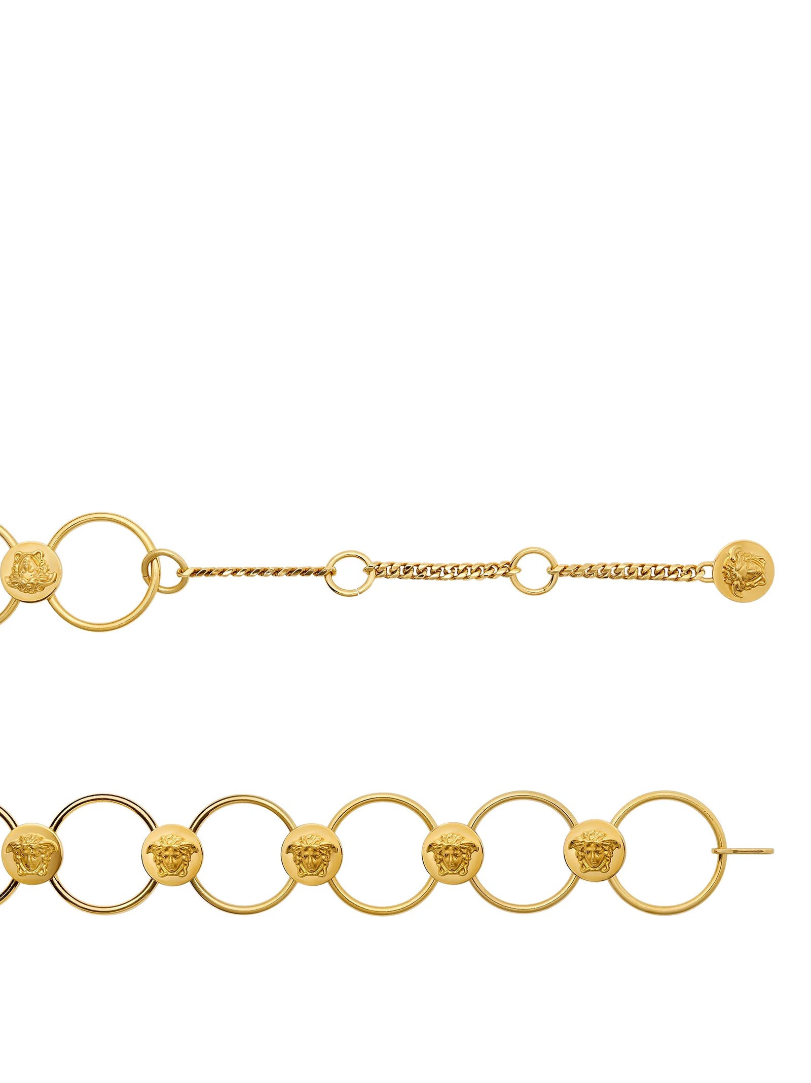 Versace Gold Metal Ring Brass Belt