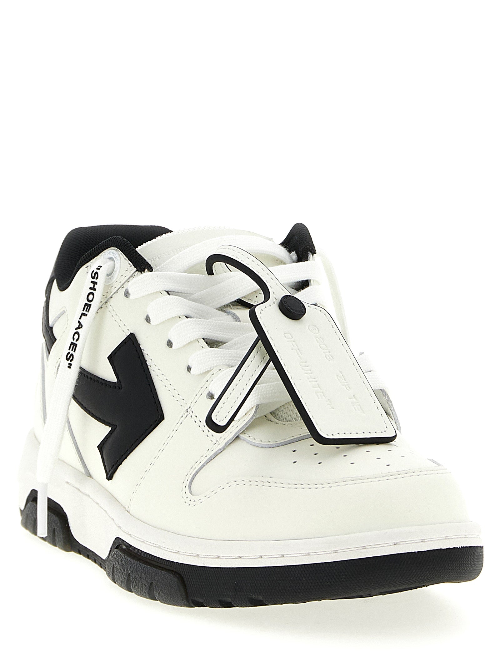 Off-White White Black Low Top Sneakers Calf Leather