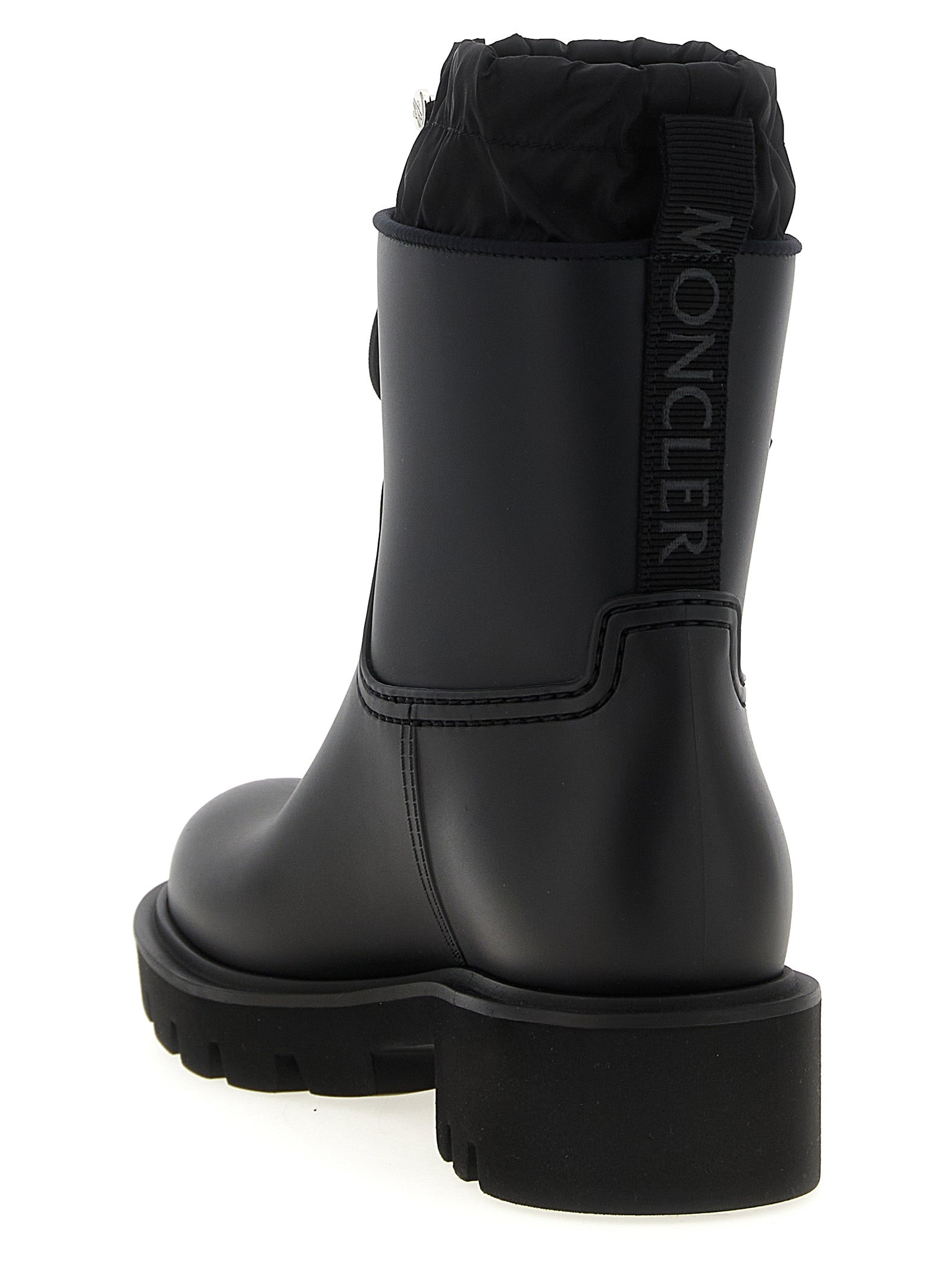 Moncler Black Kickstream Synthetic Ankle Boots