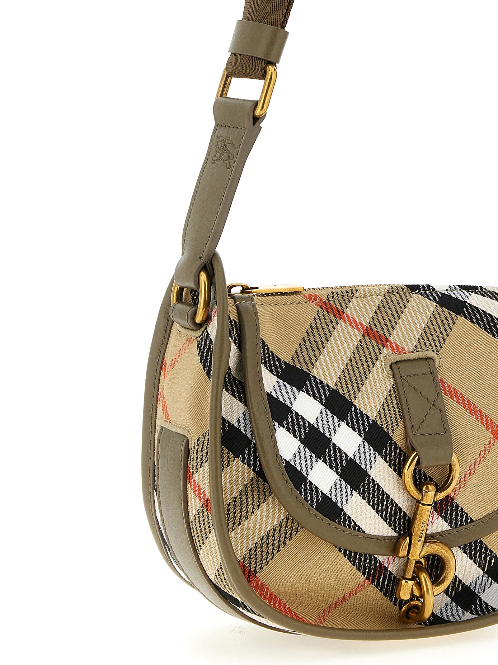 Burberry Multicolor B Clip Mini Crossbody Bag Polyester Cotton Blend