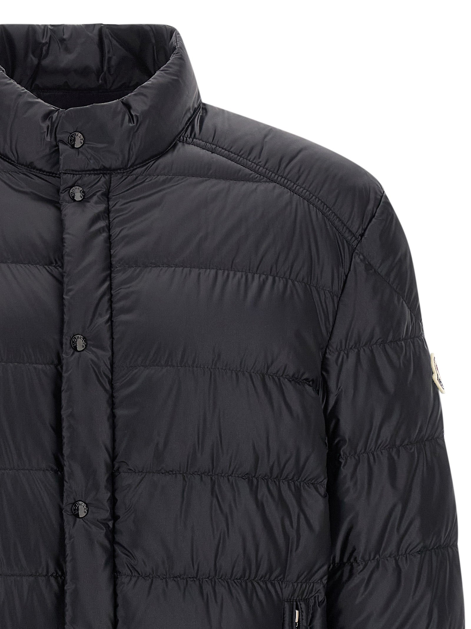 Moncler Blue Nylon Full-Length Jacket