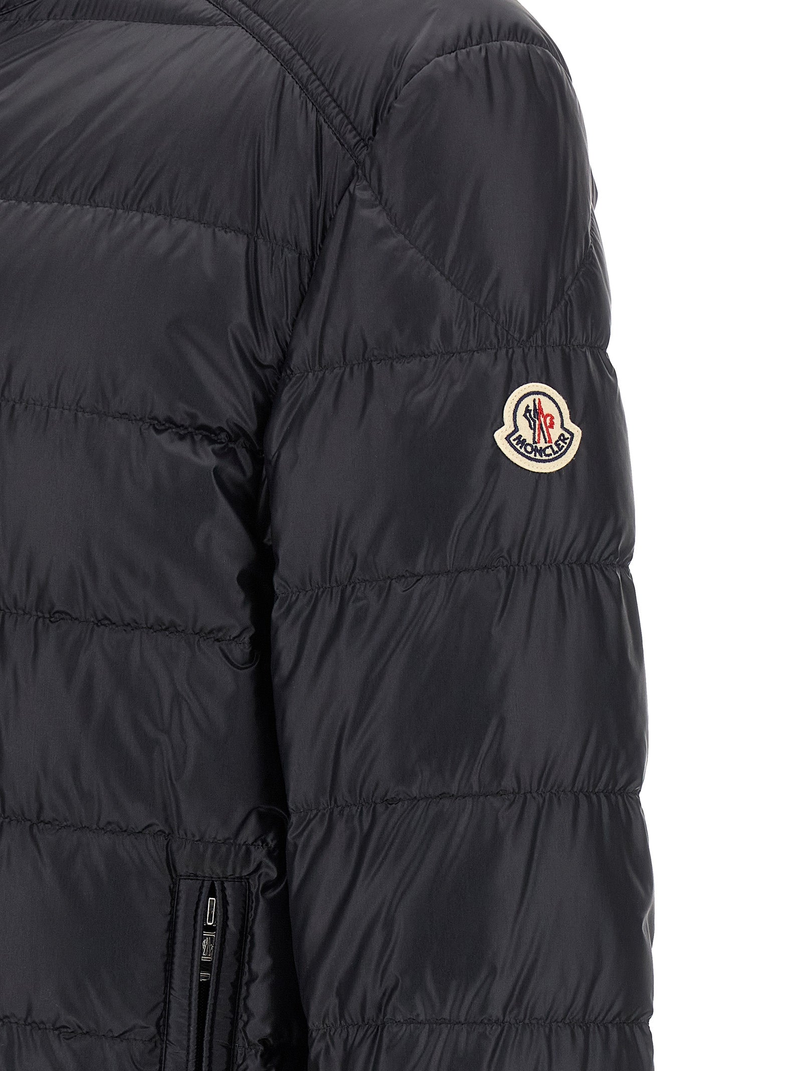 Moncler Blue Nylon Full-Length Jacket