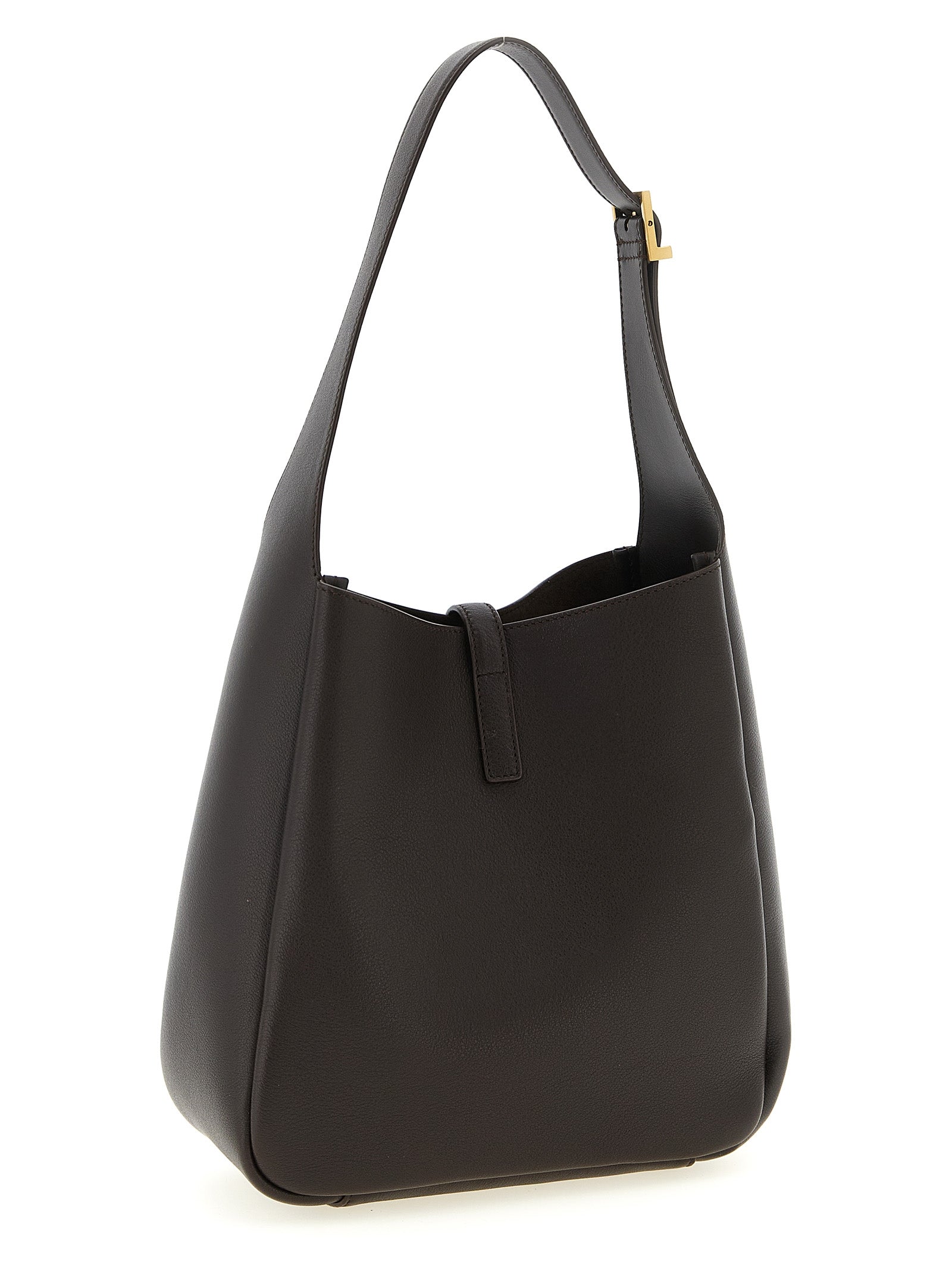 Saint Laurent Brown Le 5 à 7 Shoulder Bag Calf Leather