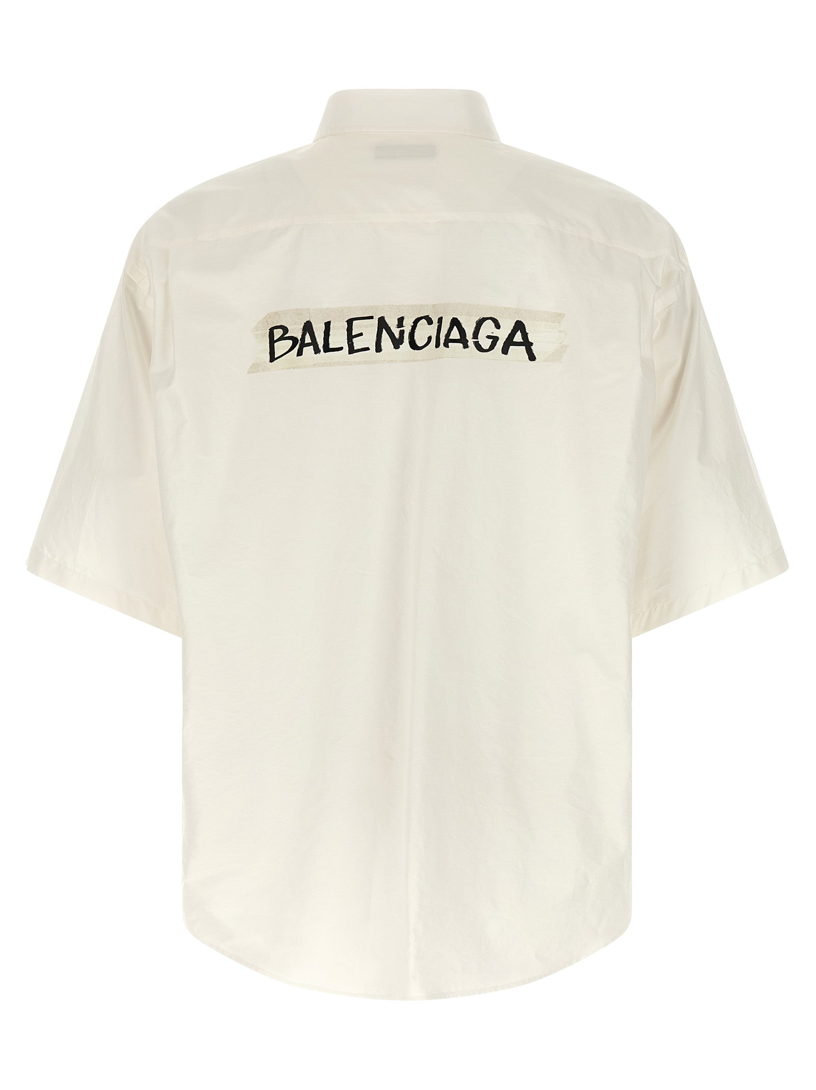Balenciaga White Cotton Button-Down Shirt