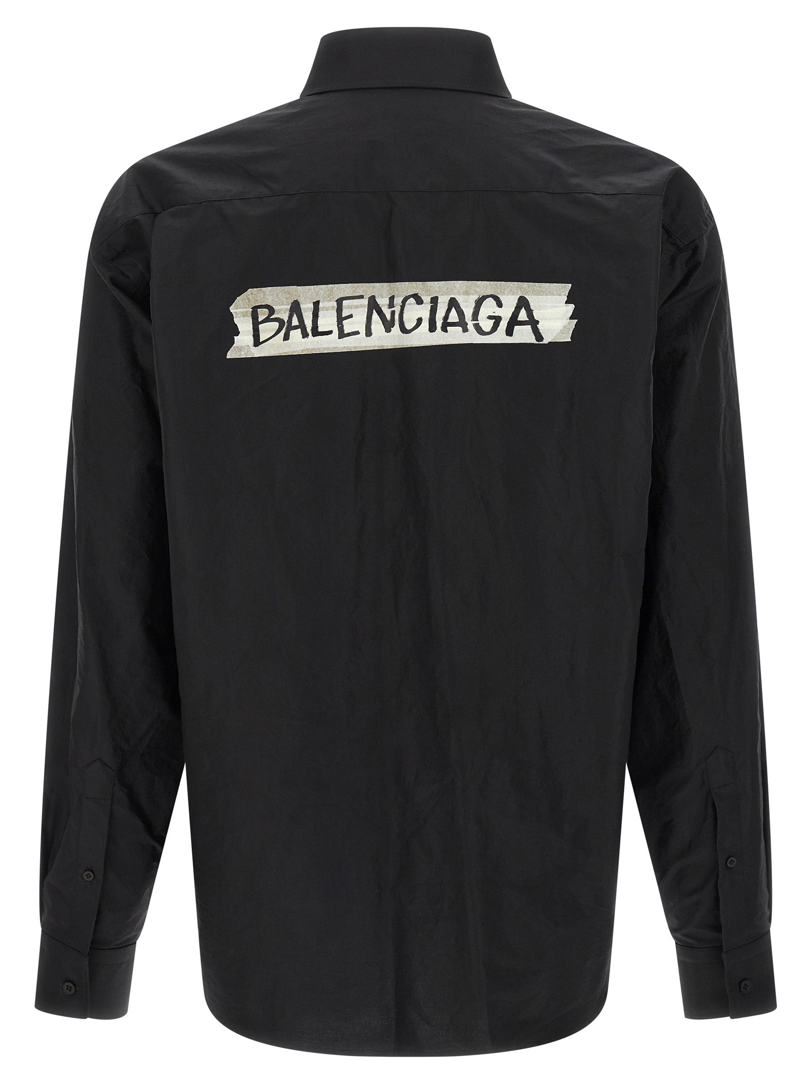 Balenciaga Black Cotton Poplin Shirt