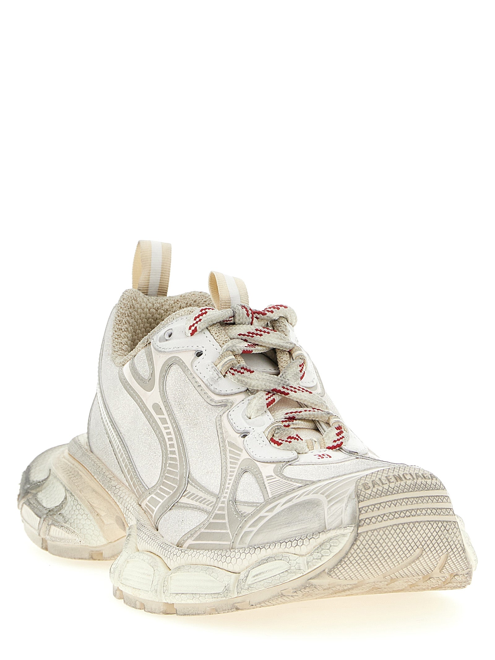 Balenciaga Silver 3XL Synthetic Athletic Sneakers