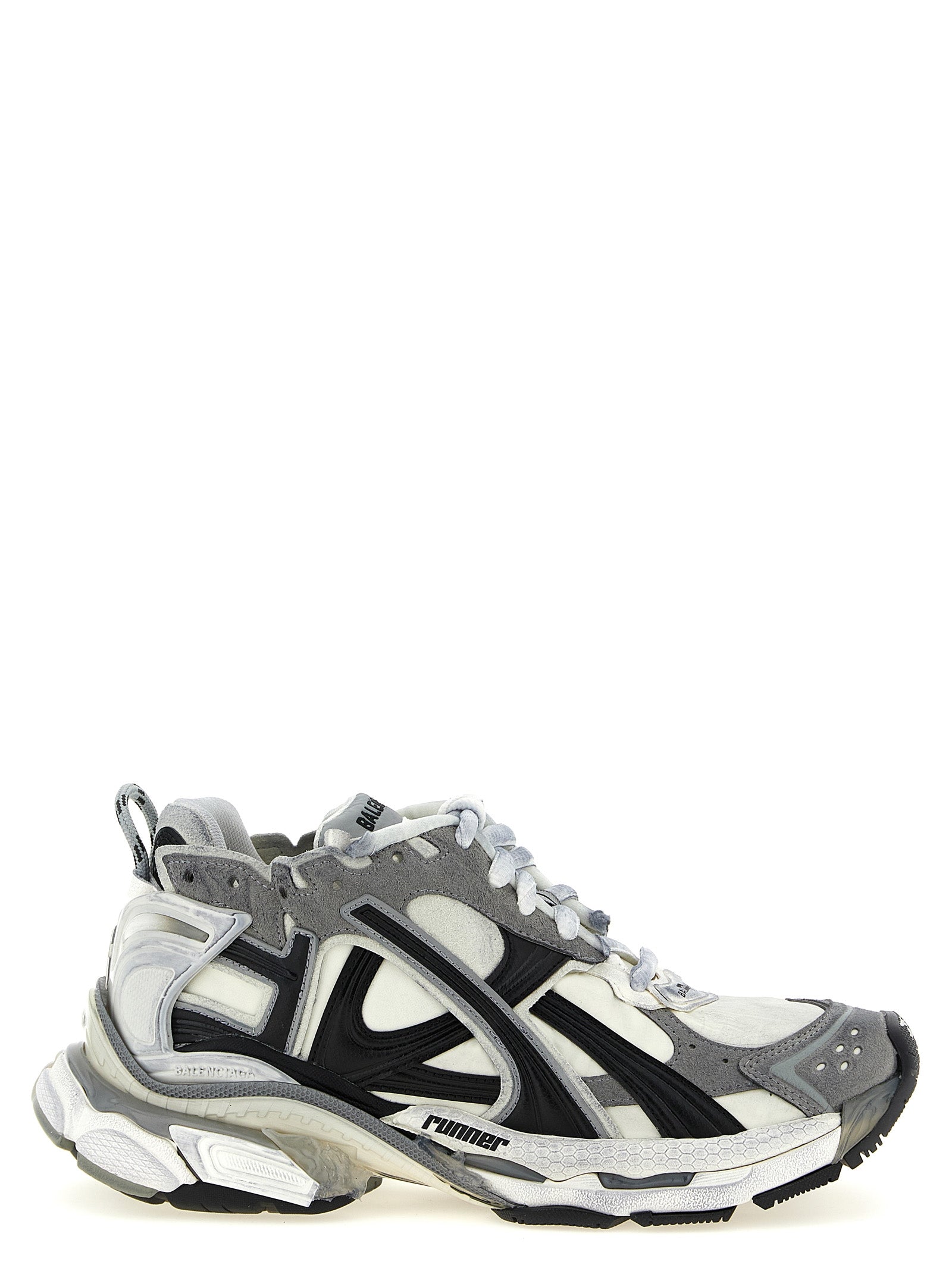 Balenciaga Gray Runner Synthetic Athletic Sneakers