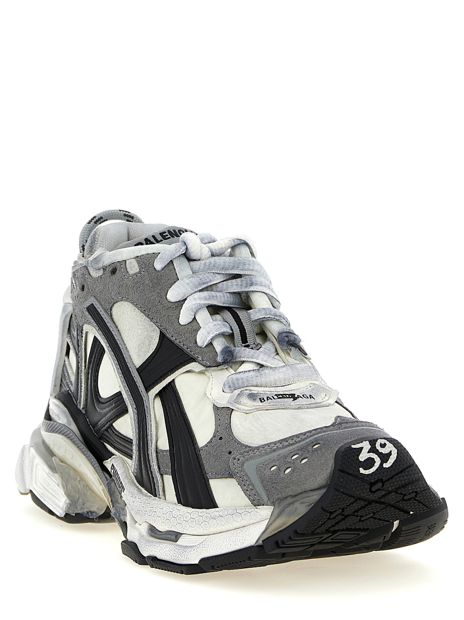Balenciaga Gray Runner Synthetic Athletic Sneakers