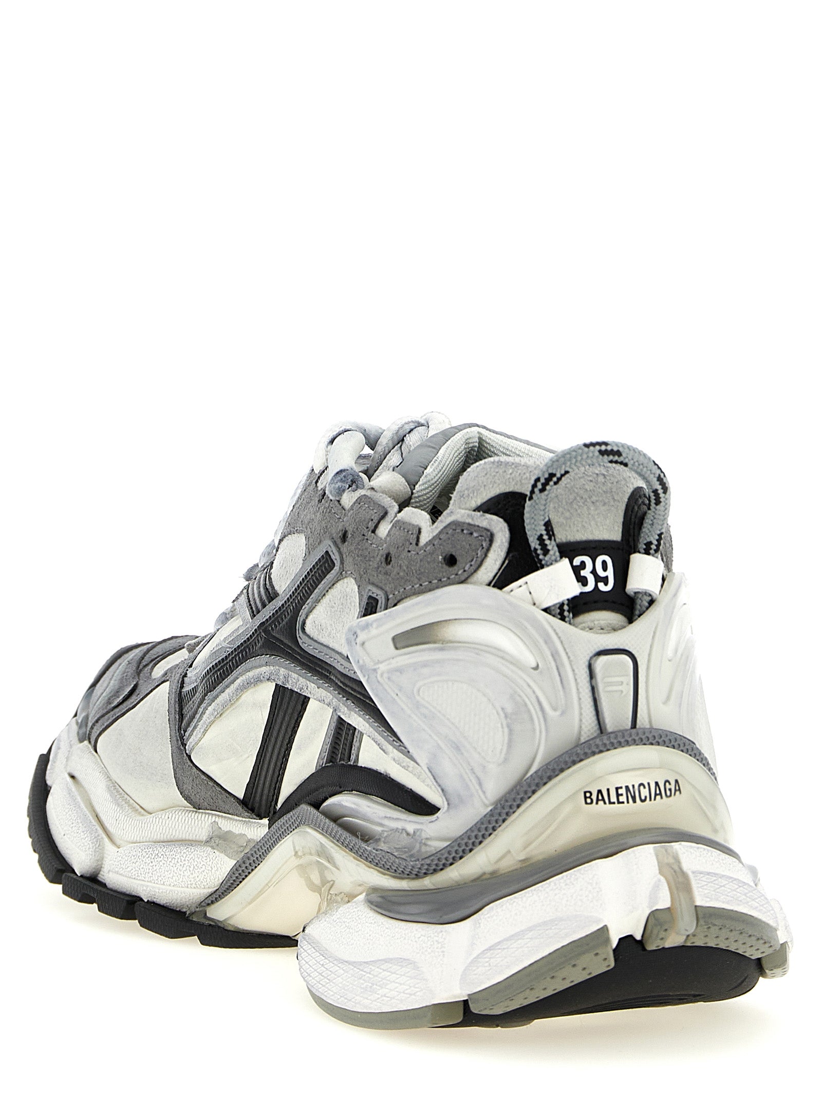 Balenciaga Gray Runner Synthetic Athletic Sneakers