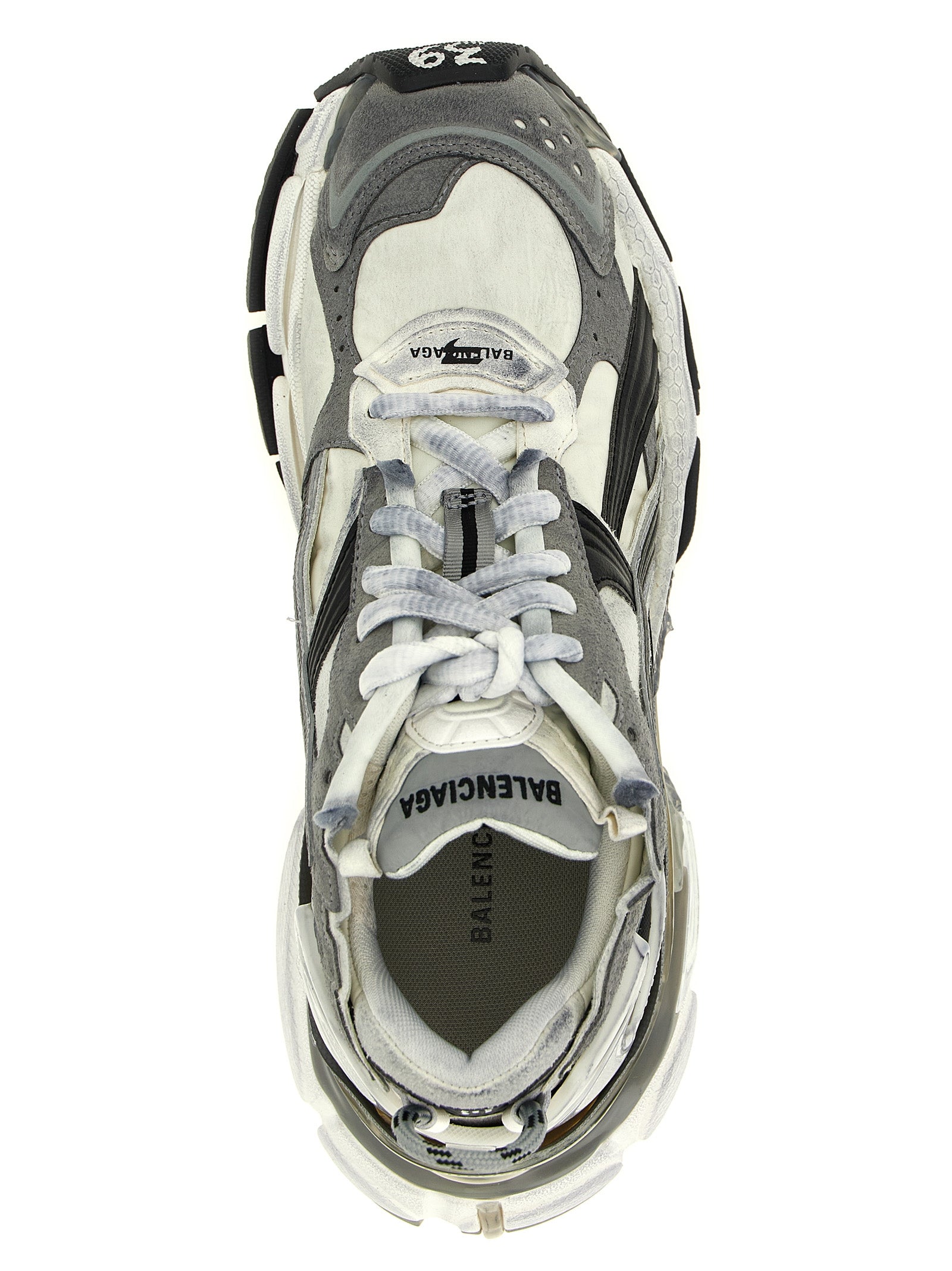 Balenciaga Gray Runner Synthetic Athletic Sneakers