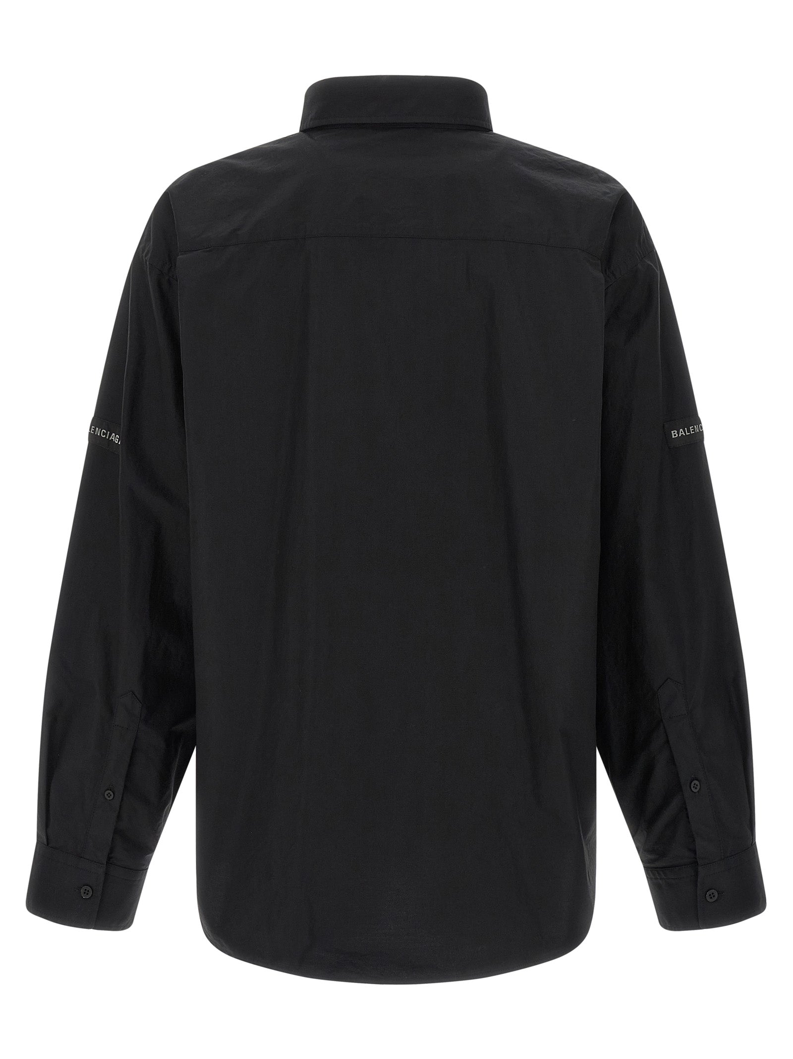 Balenciaga Black Cotton Poplin Shirt