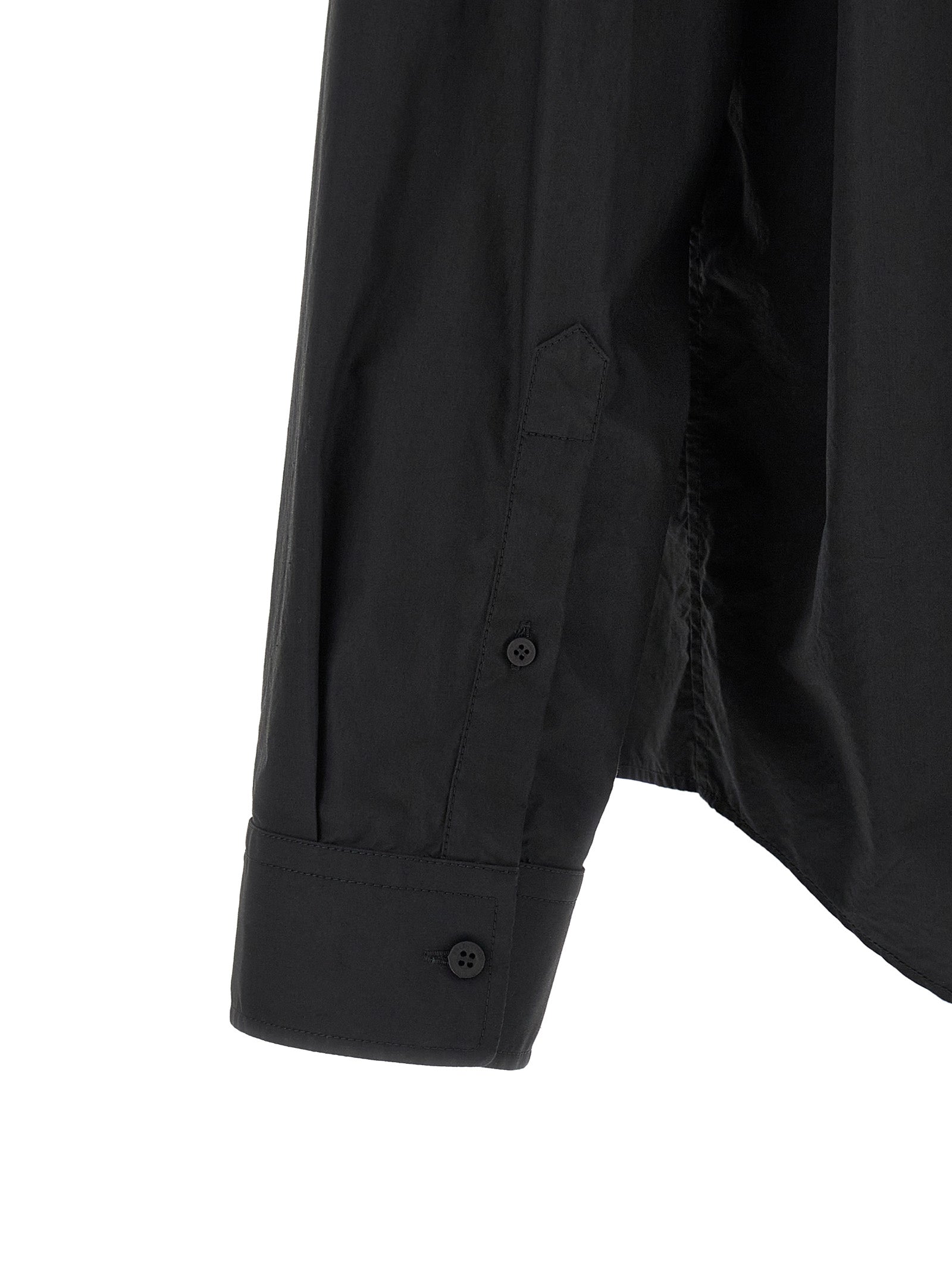 Balenciaga Black Cotton Poplin Shirt