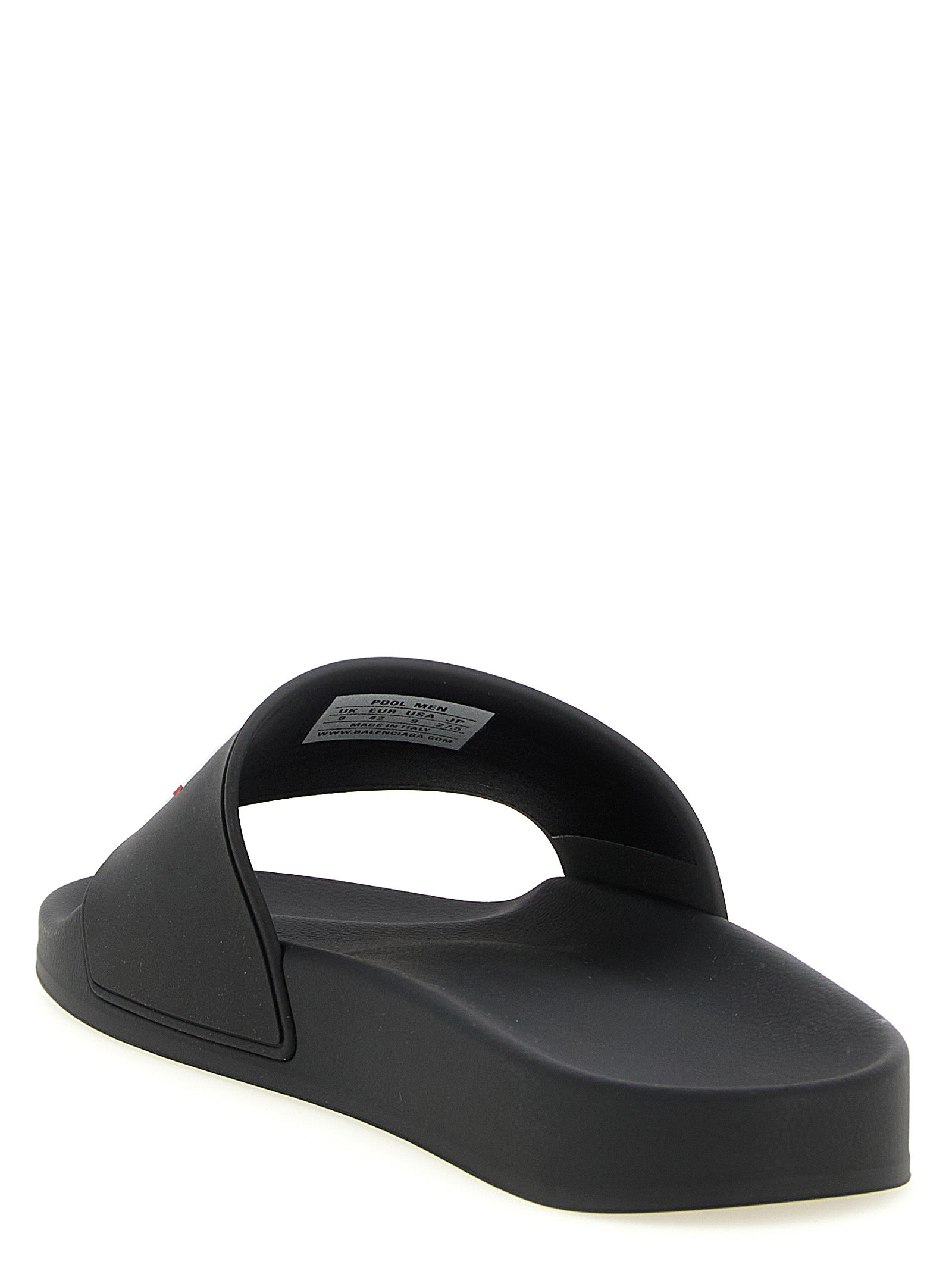 Balenciaga Black Pool Synthetic Slides