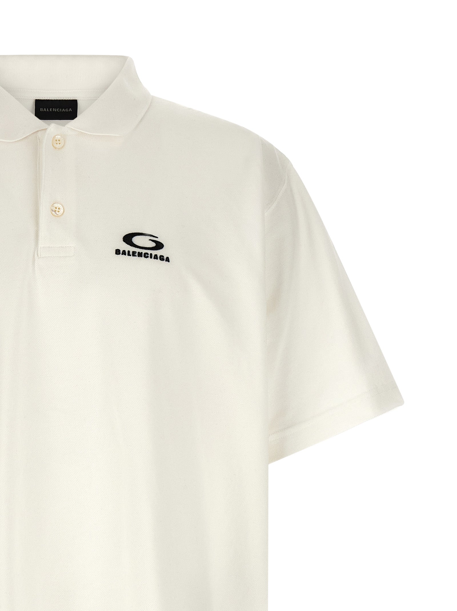 Balenciaga Poloshirt aus weißer Baumwolle