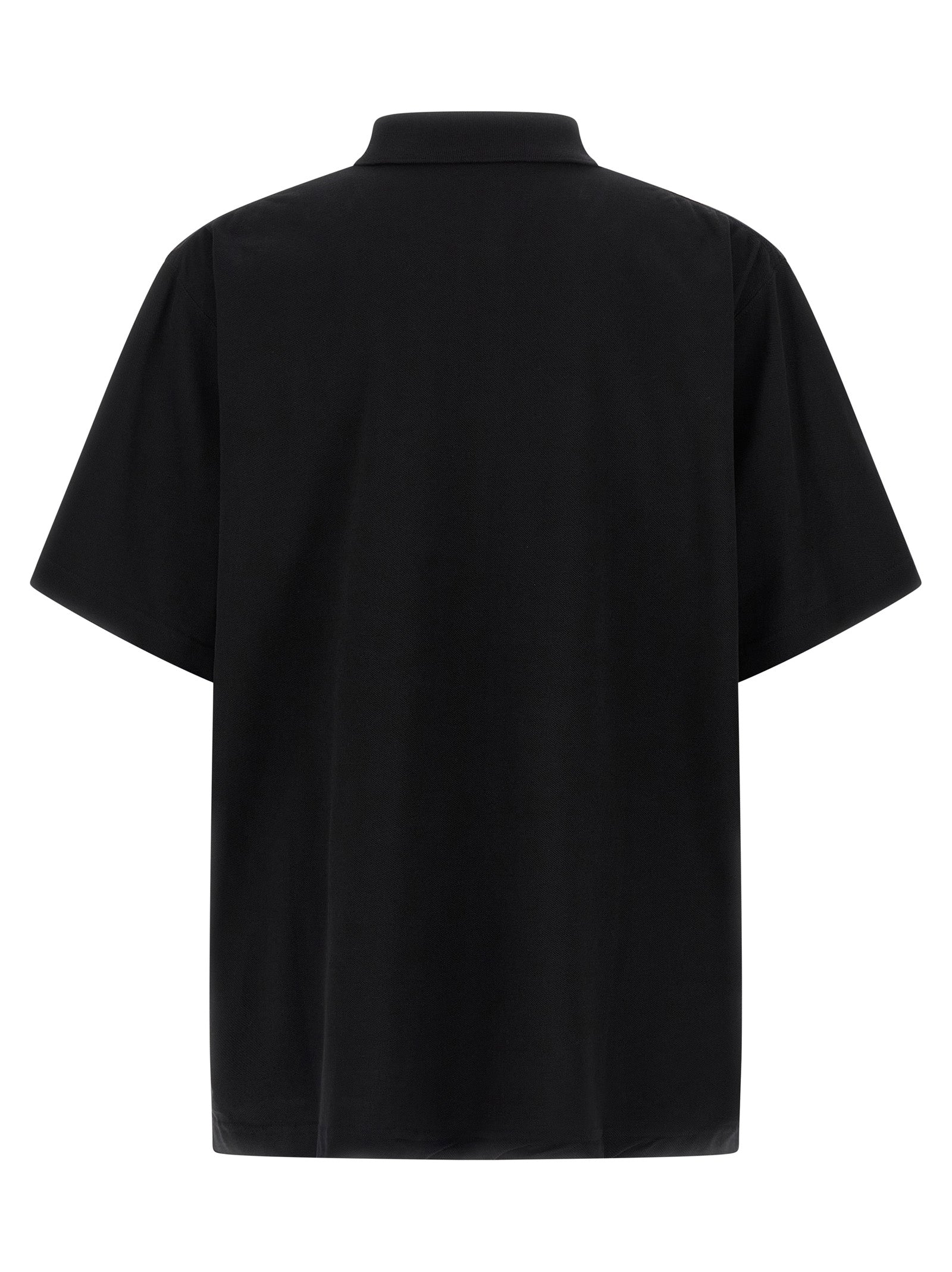 Polo noir en coton Balenciaga