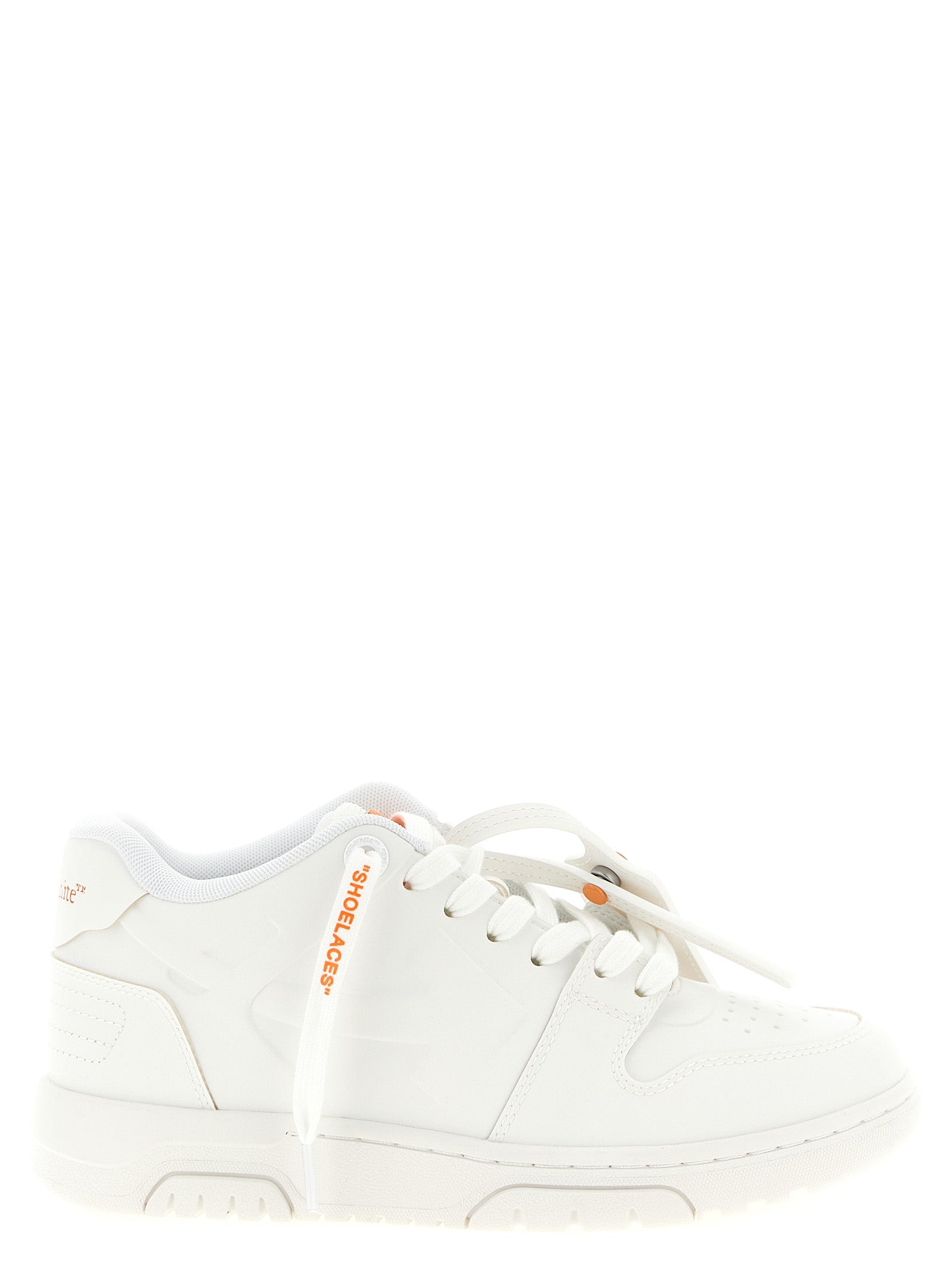 Off-White Orange Synthetic Athletic Sneakers