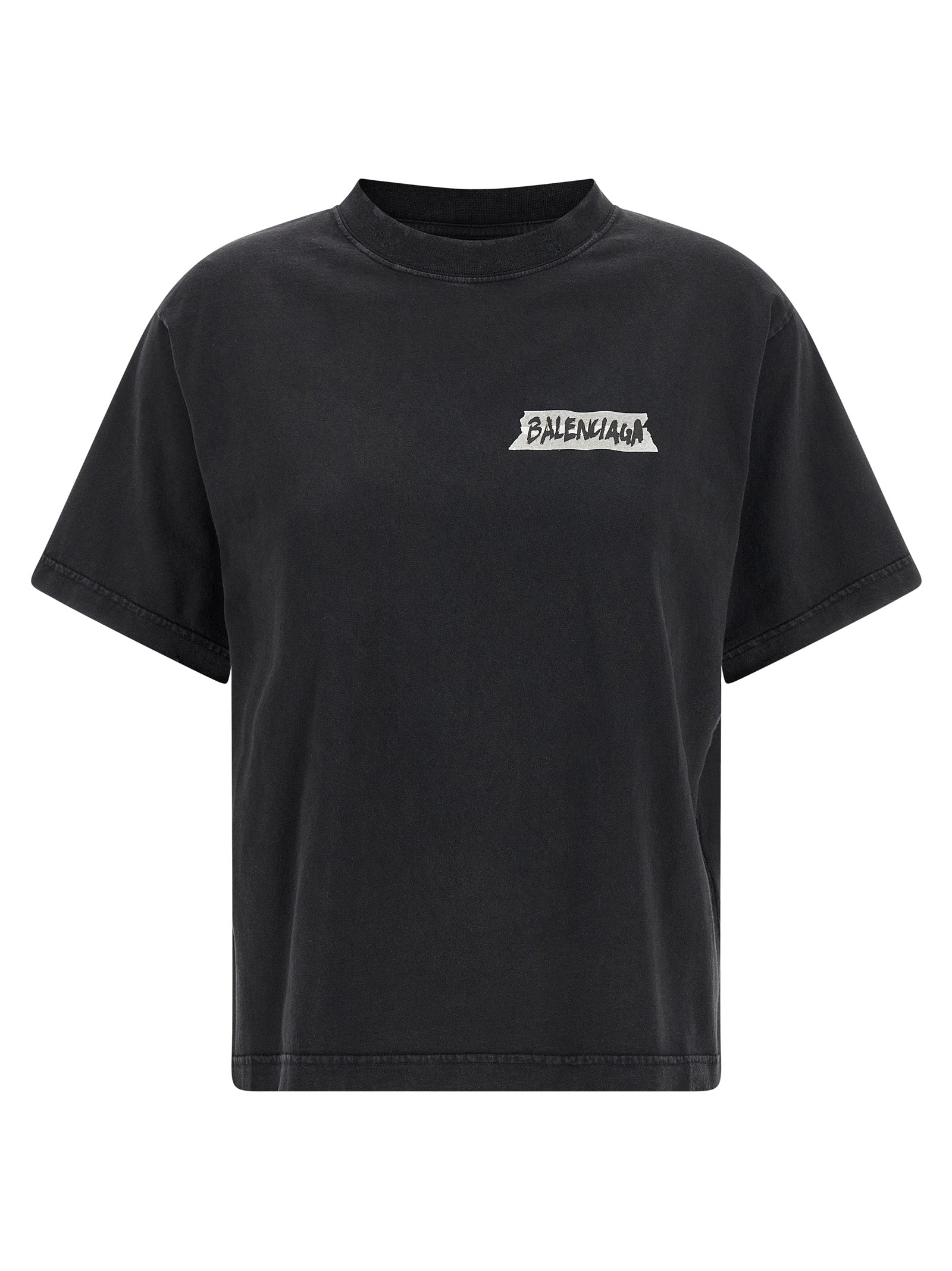 T-shirt Balenciaga en coton noir