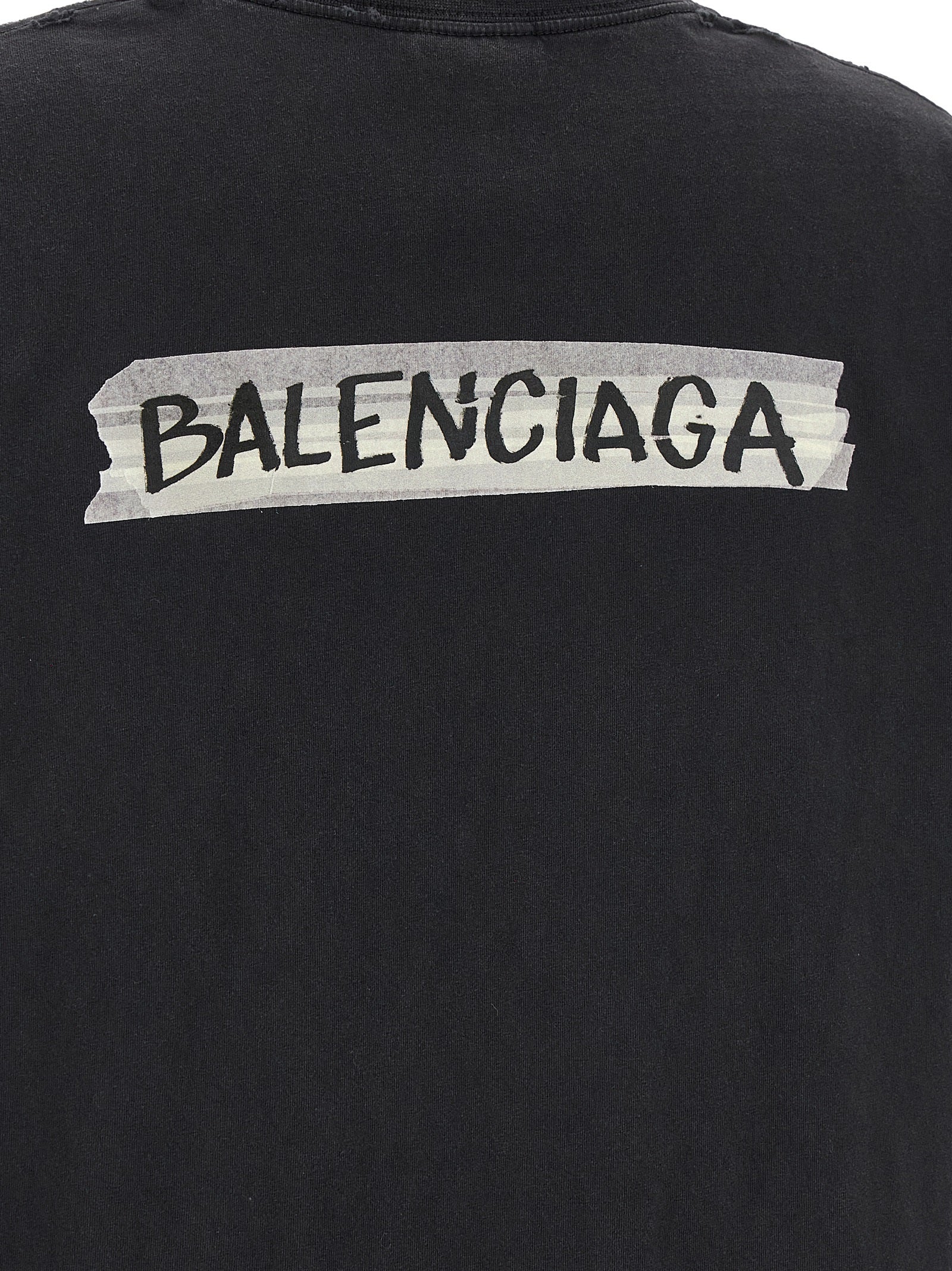 T-shirt Balenciaga en coton noir