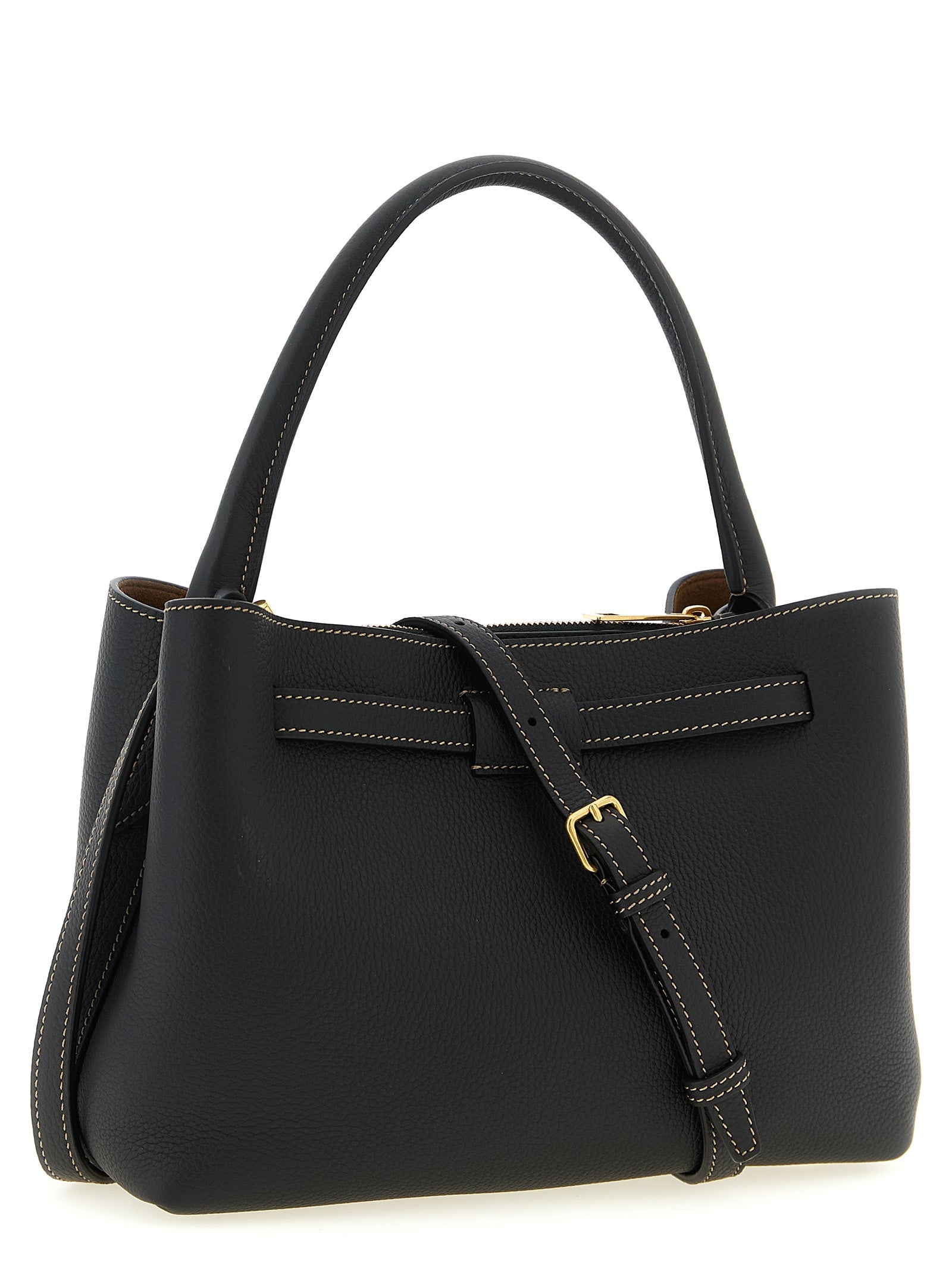 Tod’s Black Tim Mini Handbag Calf Leather