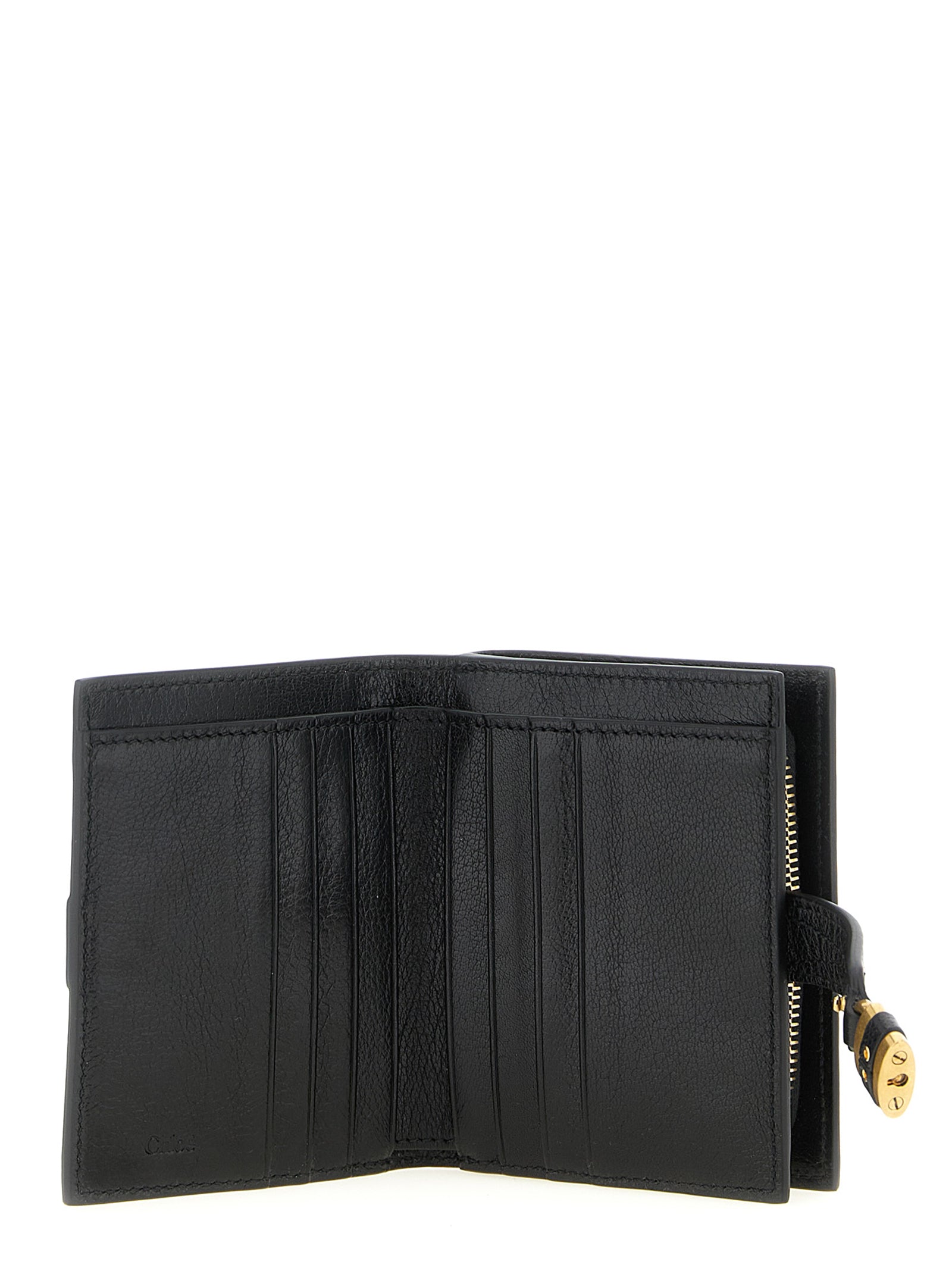 Chloé Black Paddington Leather Cardholder