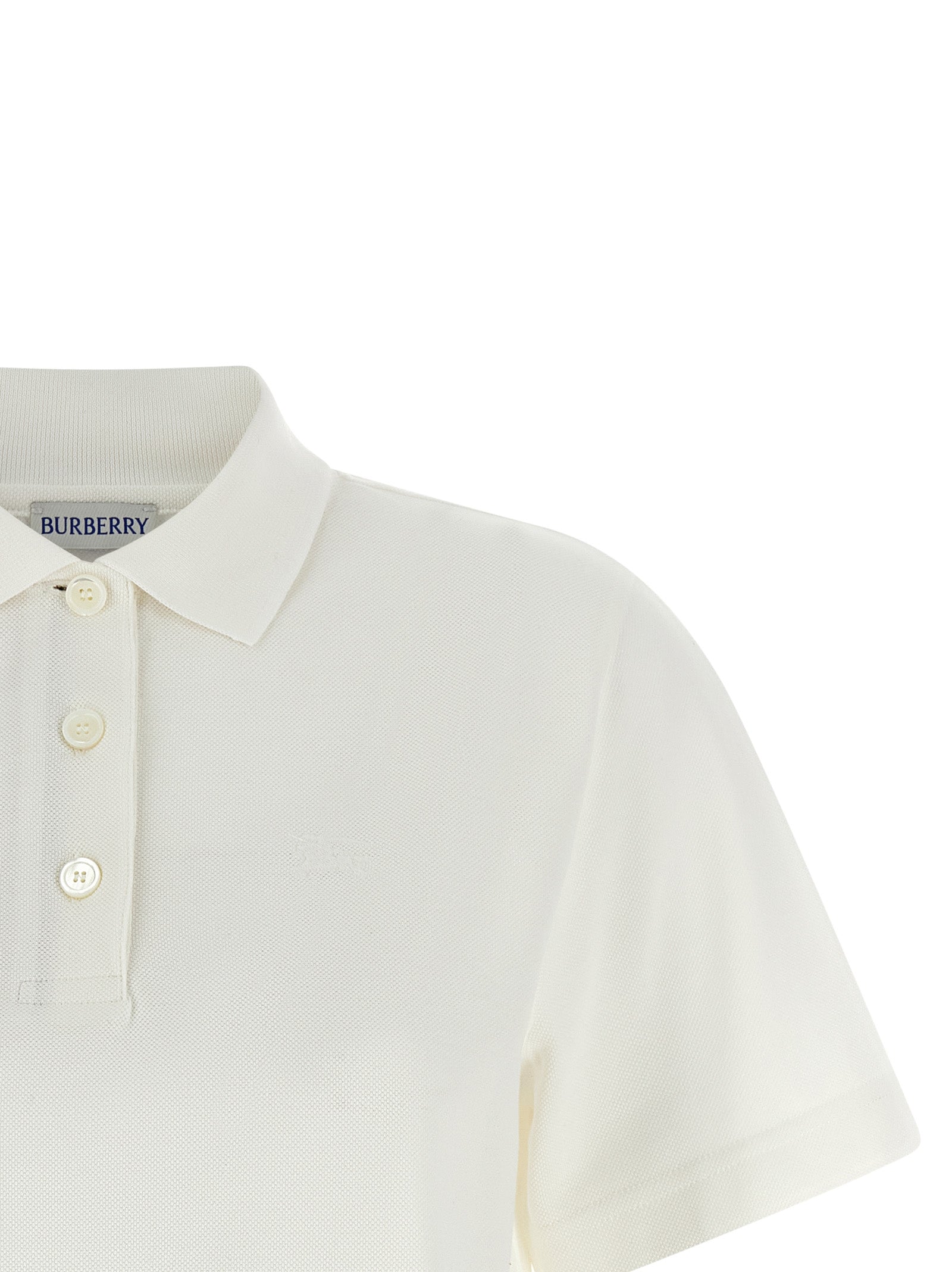 Burberry Poloshirt aus weißer Baumwolle
