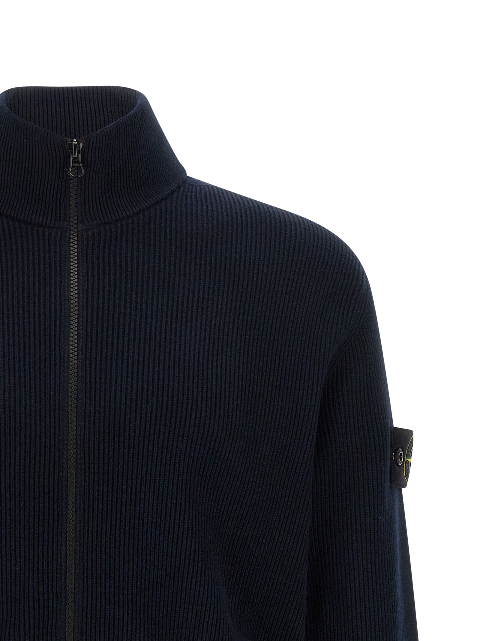 Stone Island Blue Cotton Cardigan