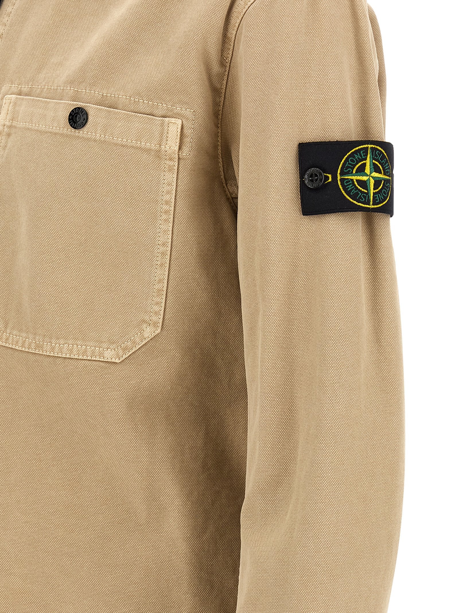 Stone Island Beige Overshirt Cotton